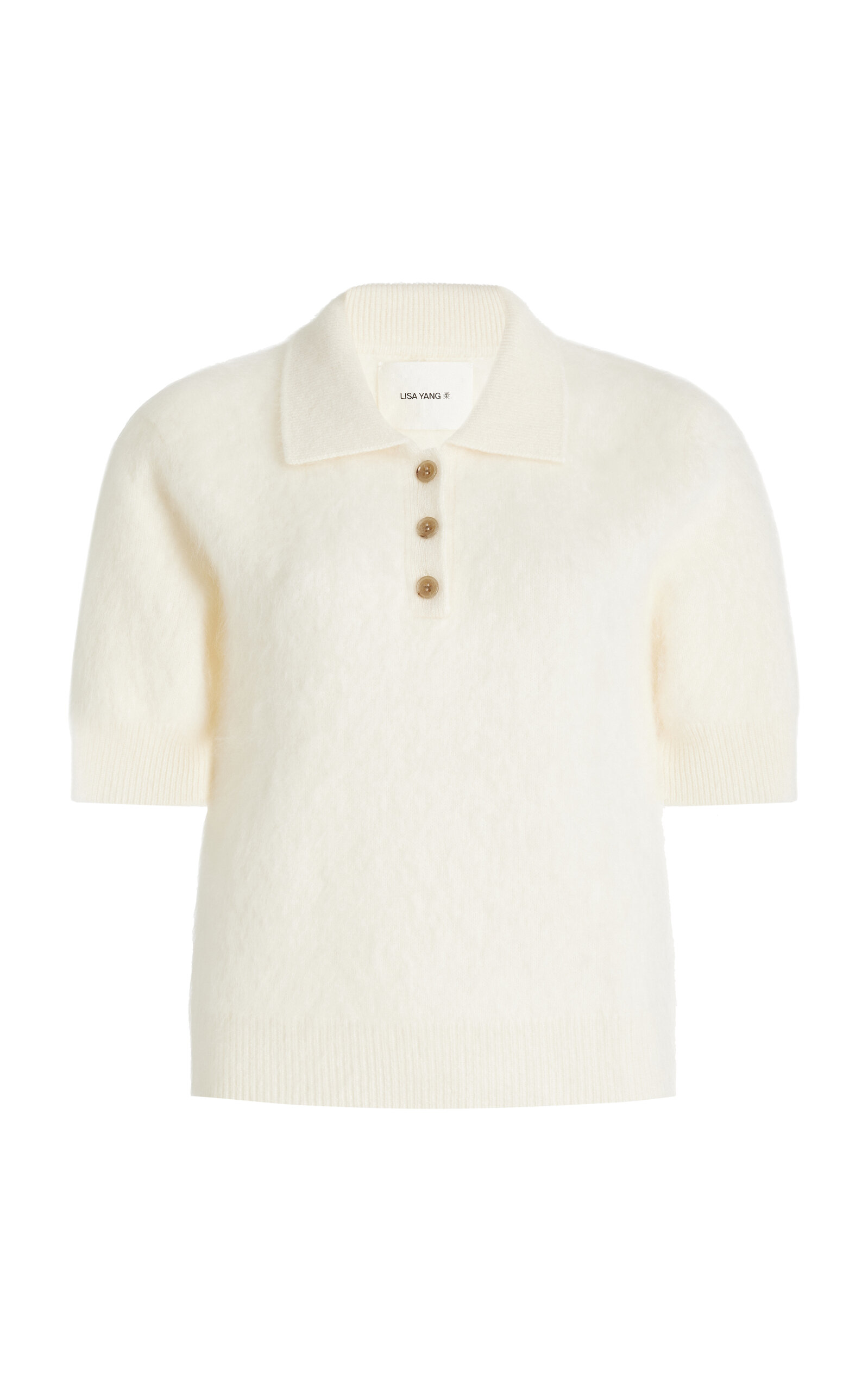 Lisa Yang Carolyn Knitted Cashmere Top In Ivory