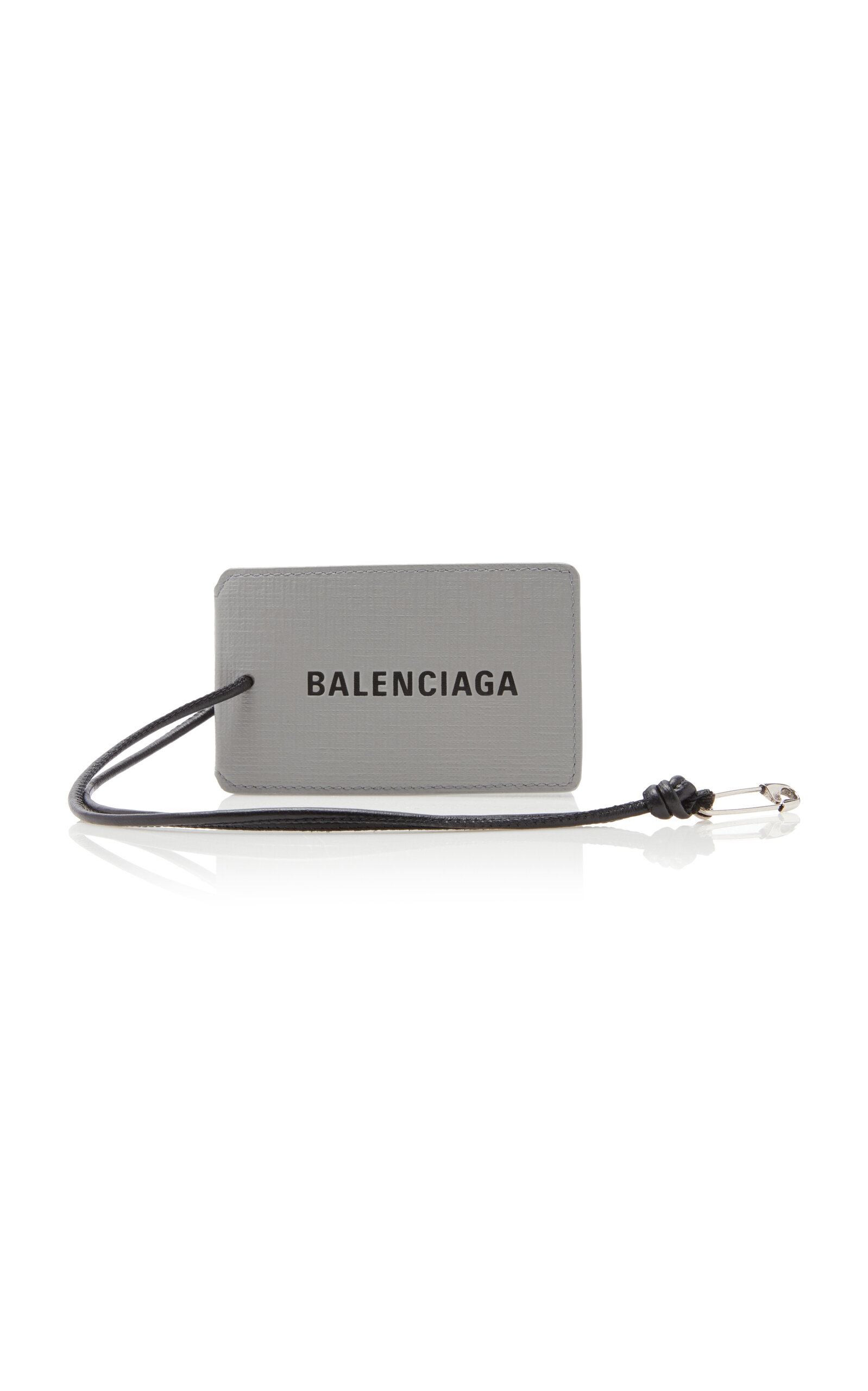 Balenciaga Leather Tag In Grey