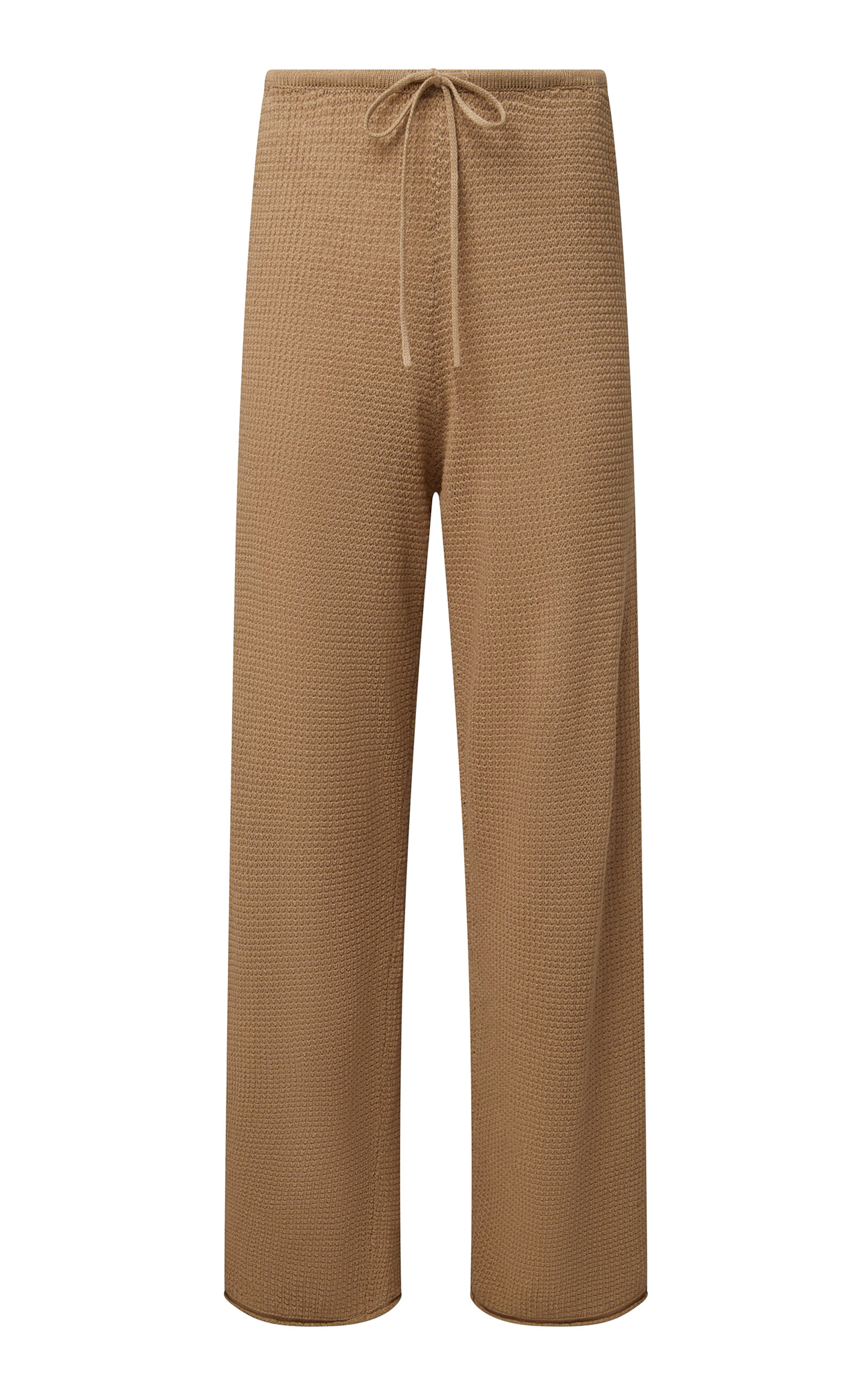 Shop Onia Linen Knit Drawstring Pants In Brown