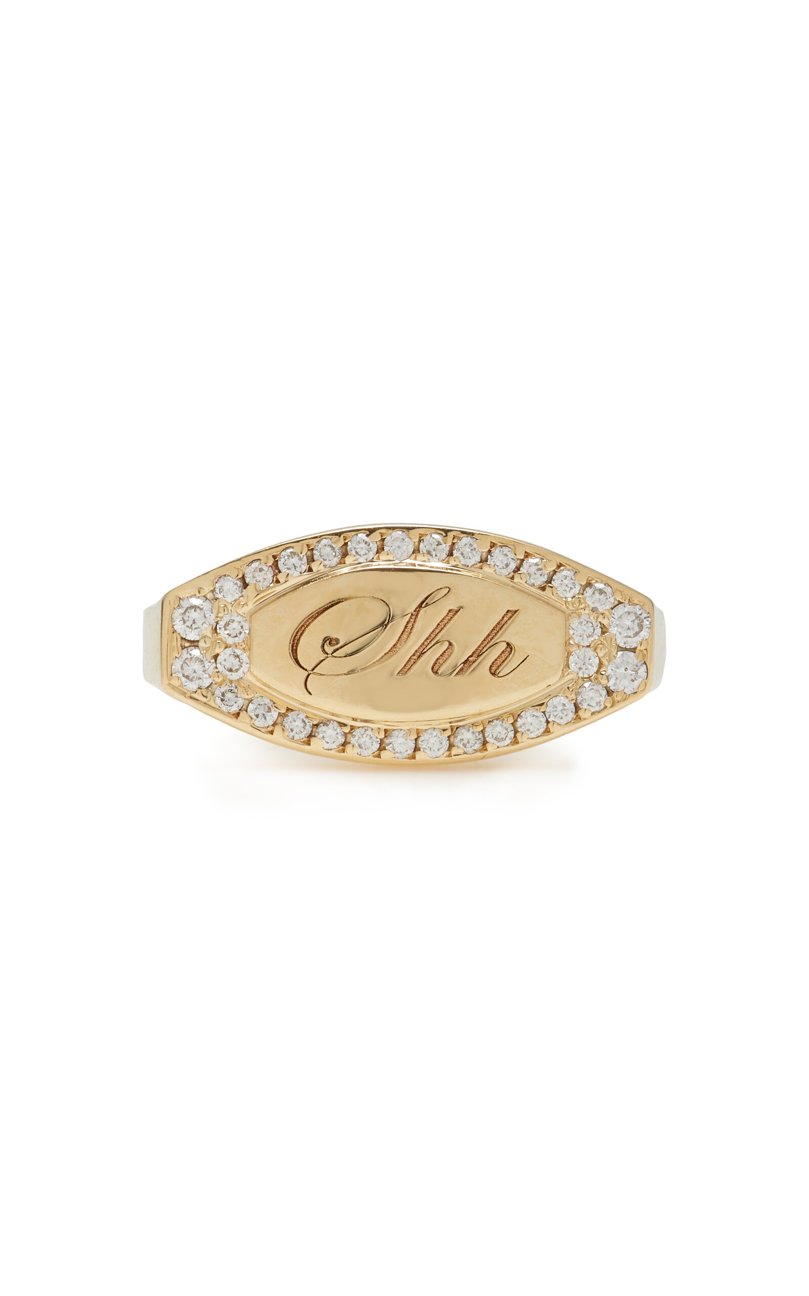 Ssh Felix 14K Yellow Gold Diamond Signet Ring