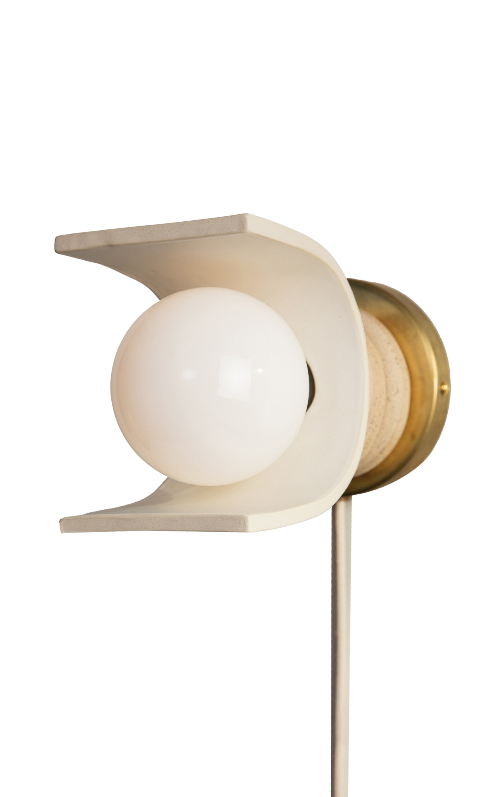 Sin Lunar Ceramic Sconce In Off-white