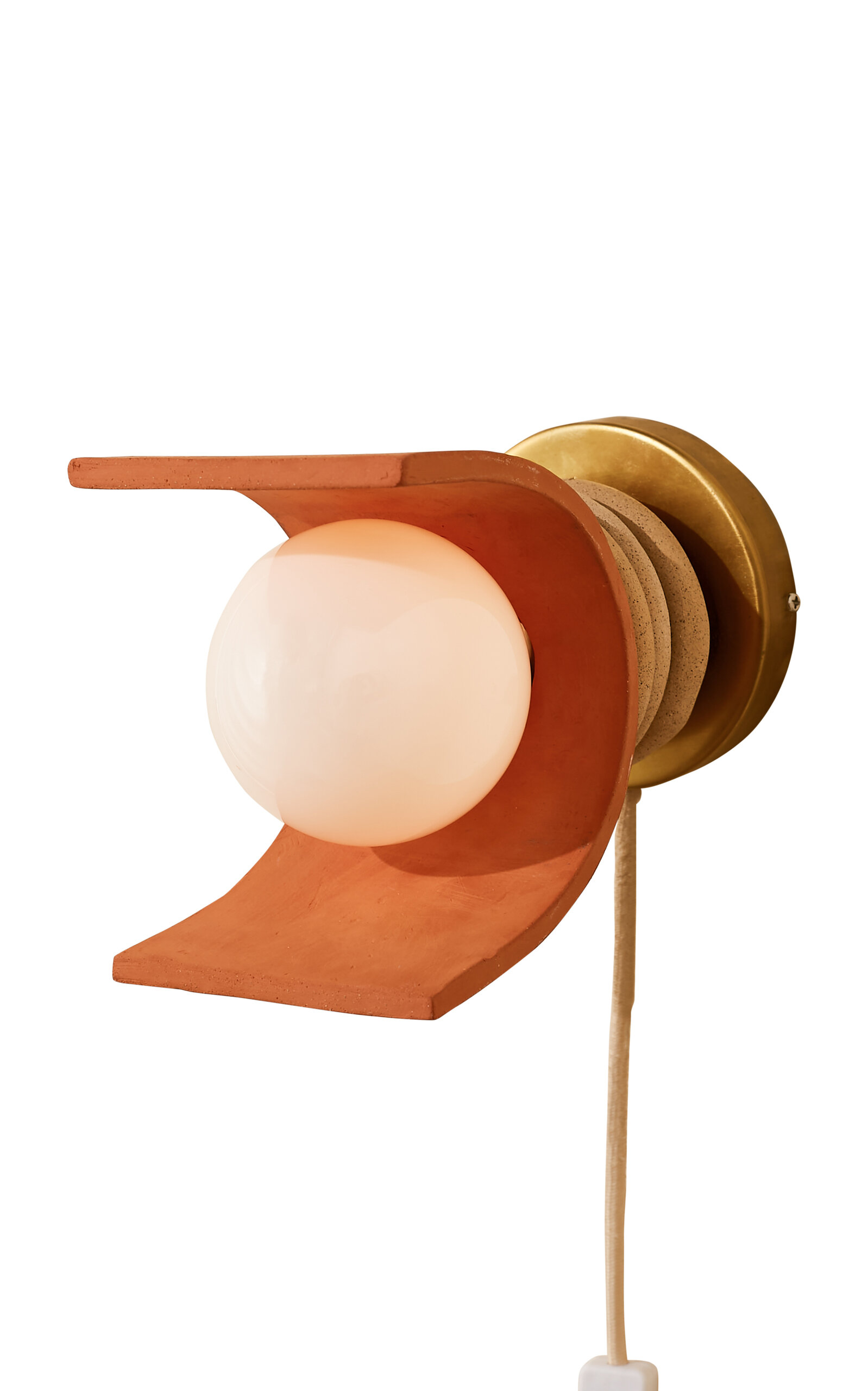 Sin Lunar Ceramic Sconce In Orange