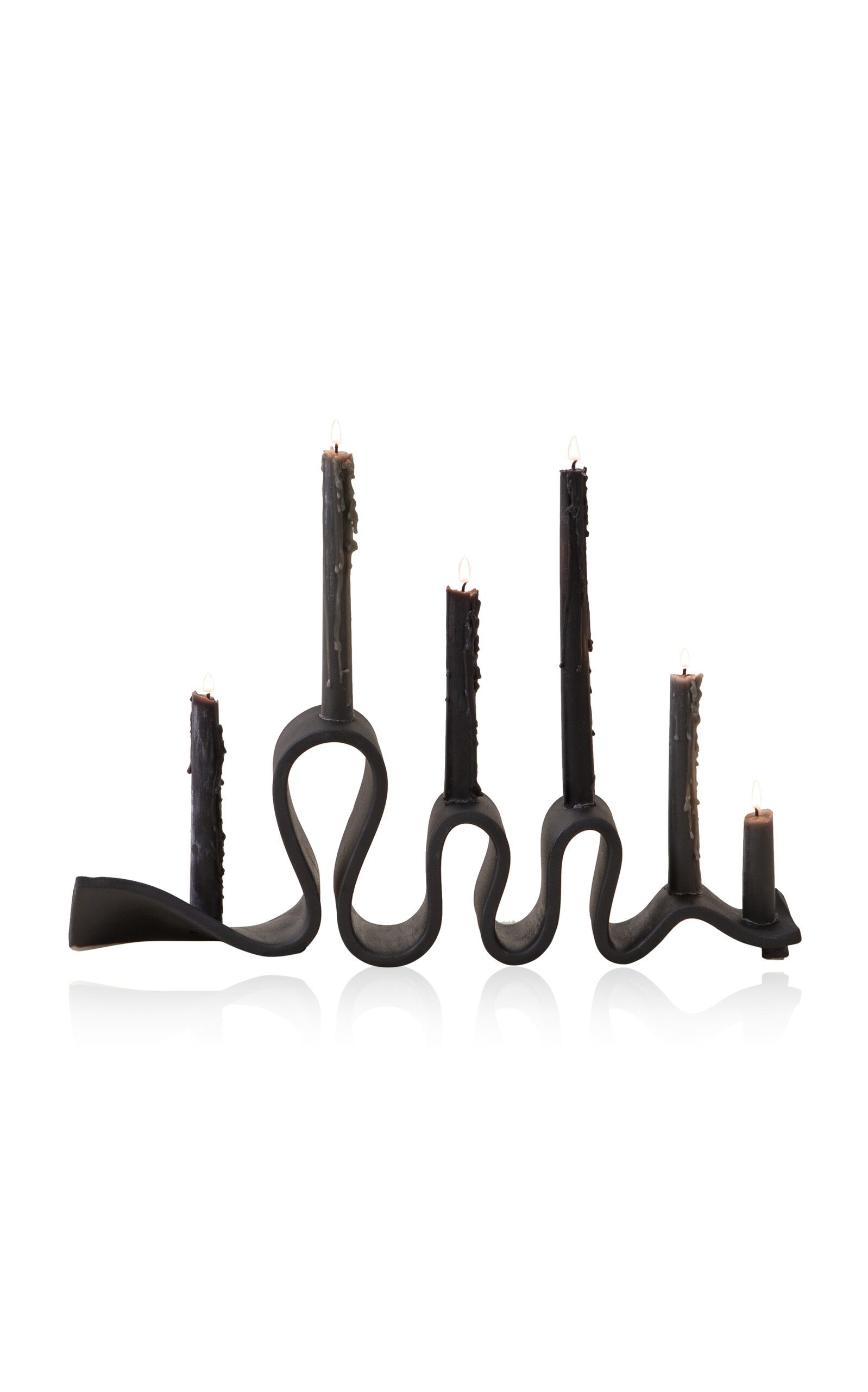 Sin Weylyn Ceramic Candelabra In Black