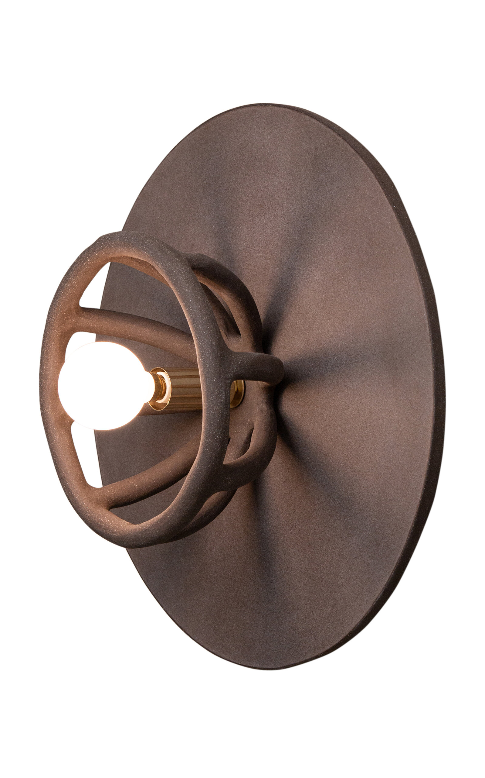Sin Ray Ceramic Sconce In Brown