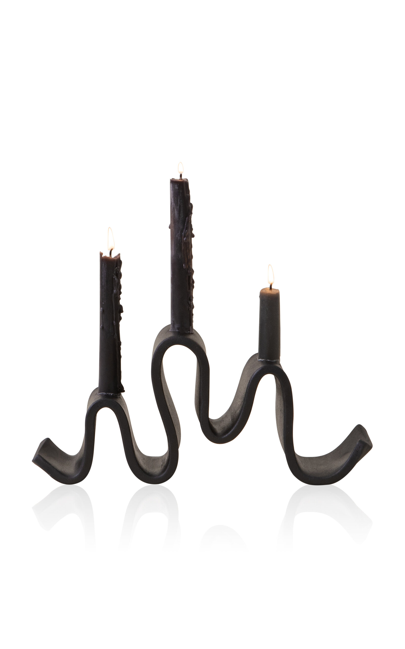 Sin Wyat Ceramic Candelabra In Black