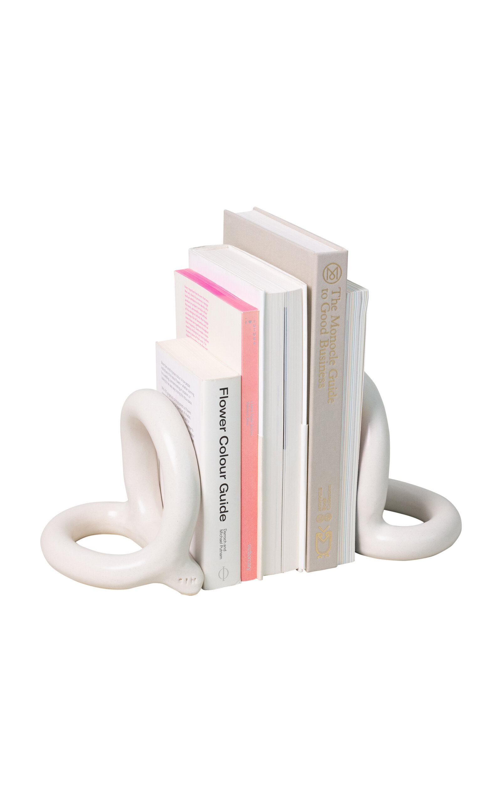 Sin Bacchus Ceramic Bookends In Off-white