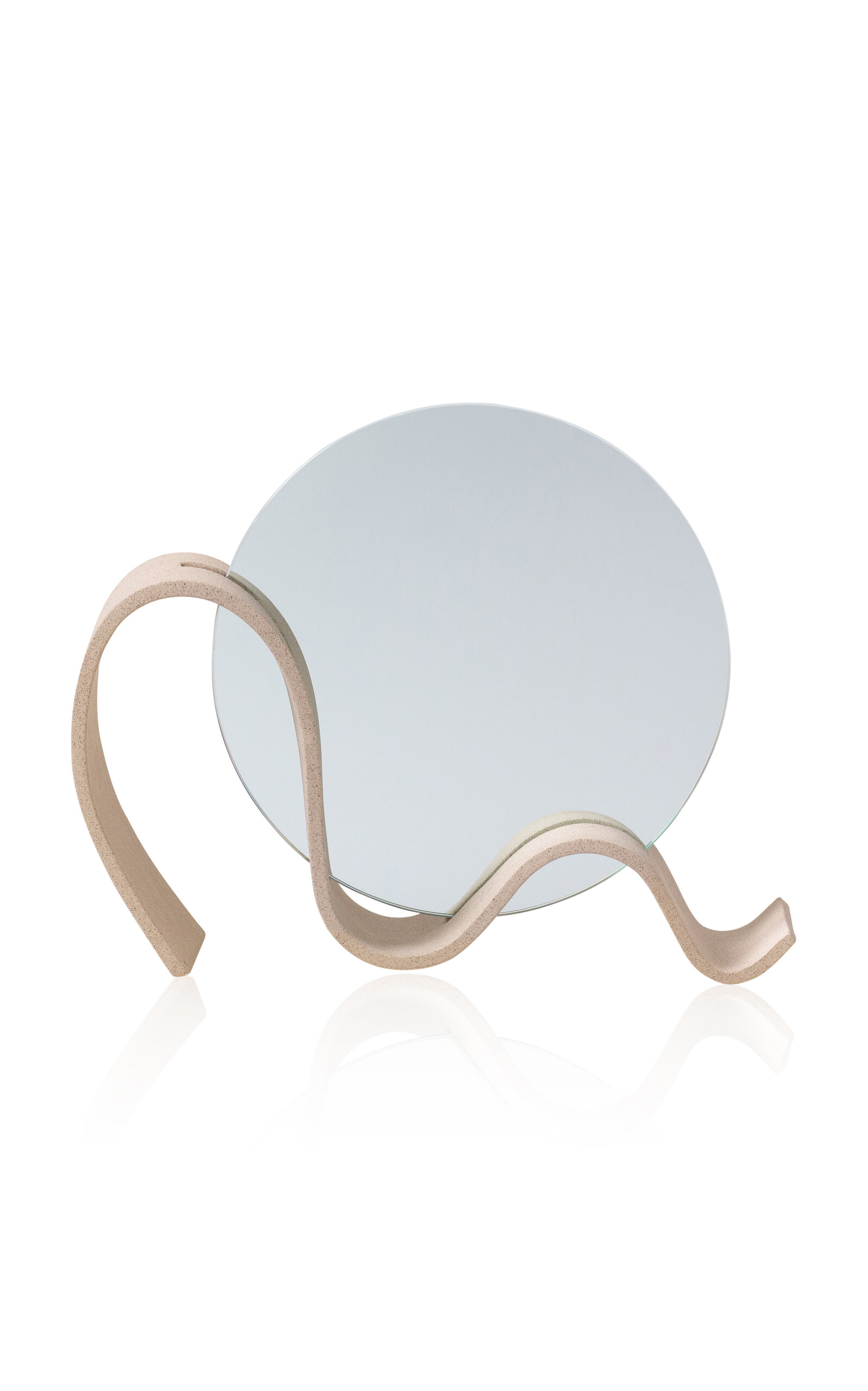 Sin Wavee Ceramic Table Mirror In Neutral