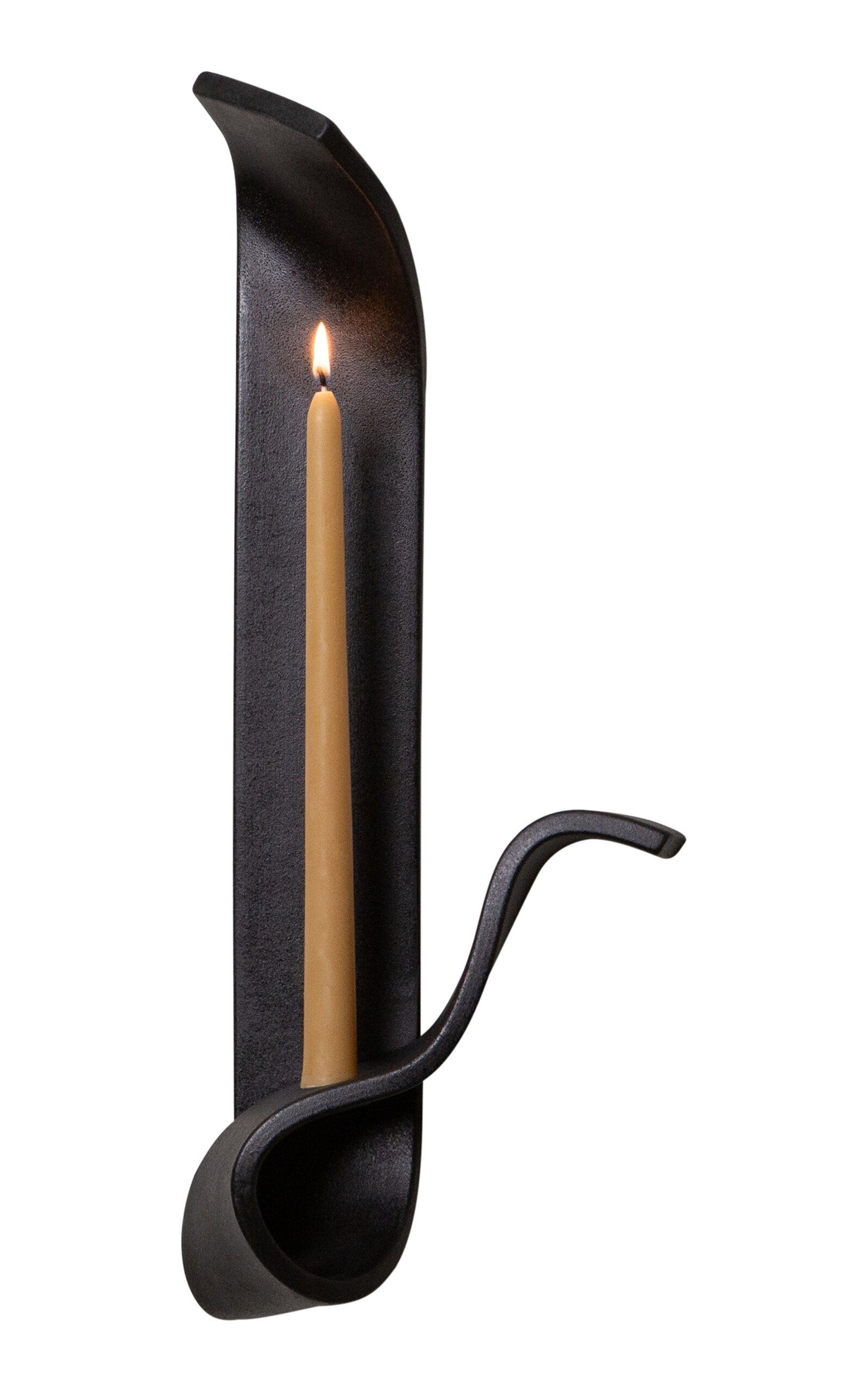 SIN Moonara Ceramic Candle Sconce - Black