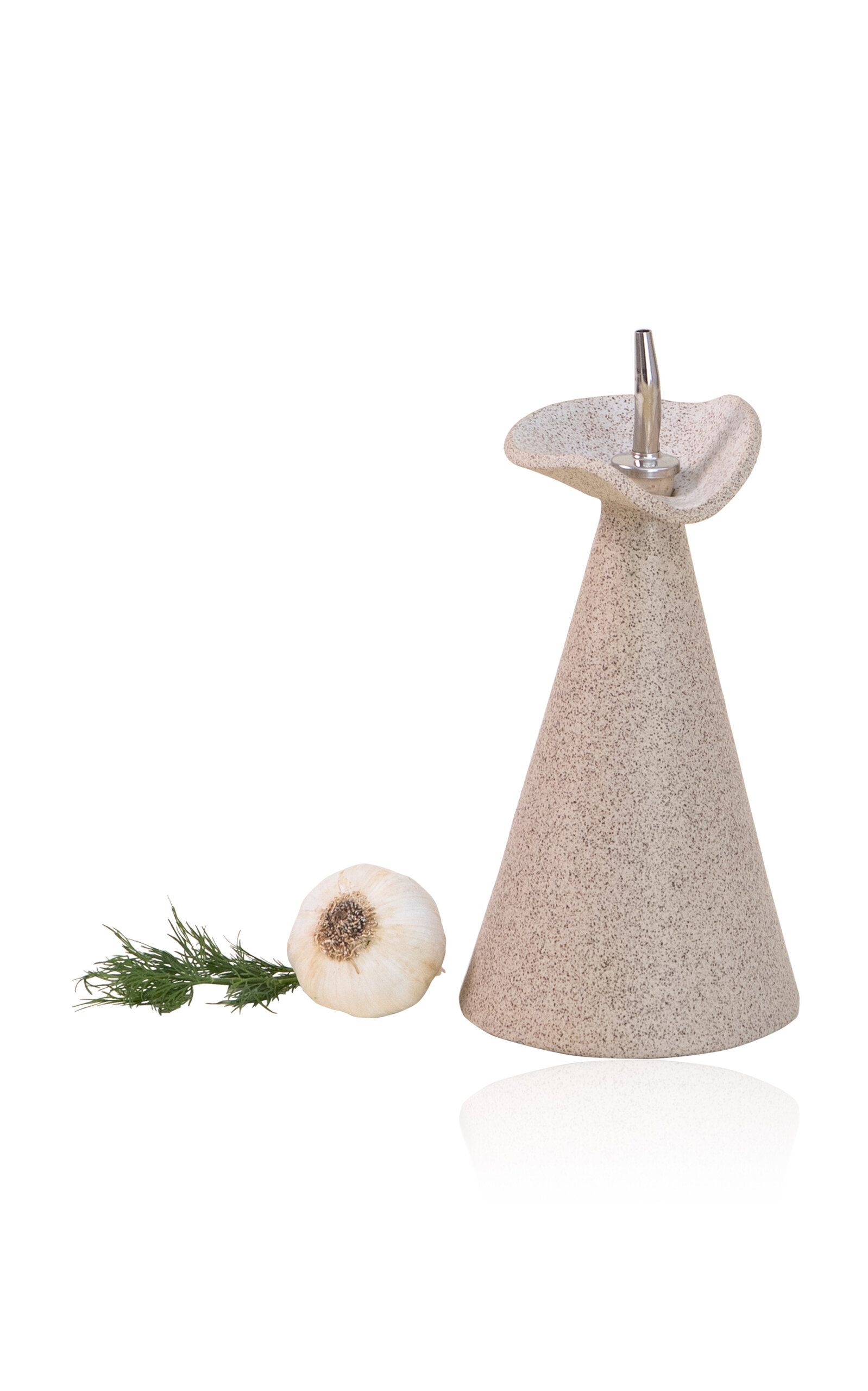 Sin Flora Ceramic Oil Cruet In Neutral