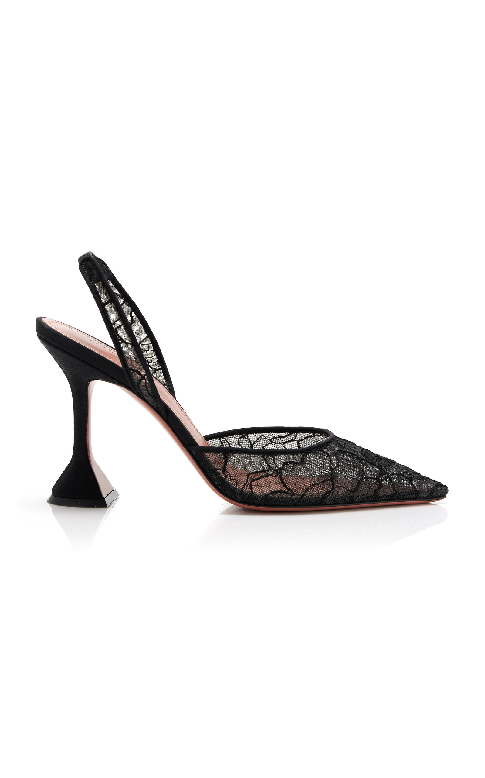 Amina Muaddi Holli Lace Slingback Pumps