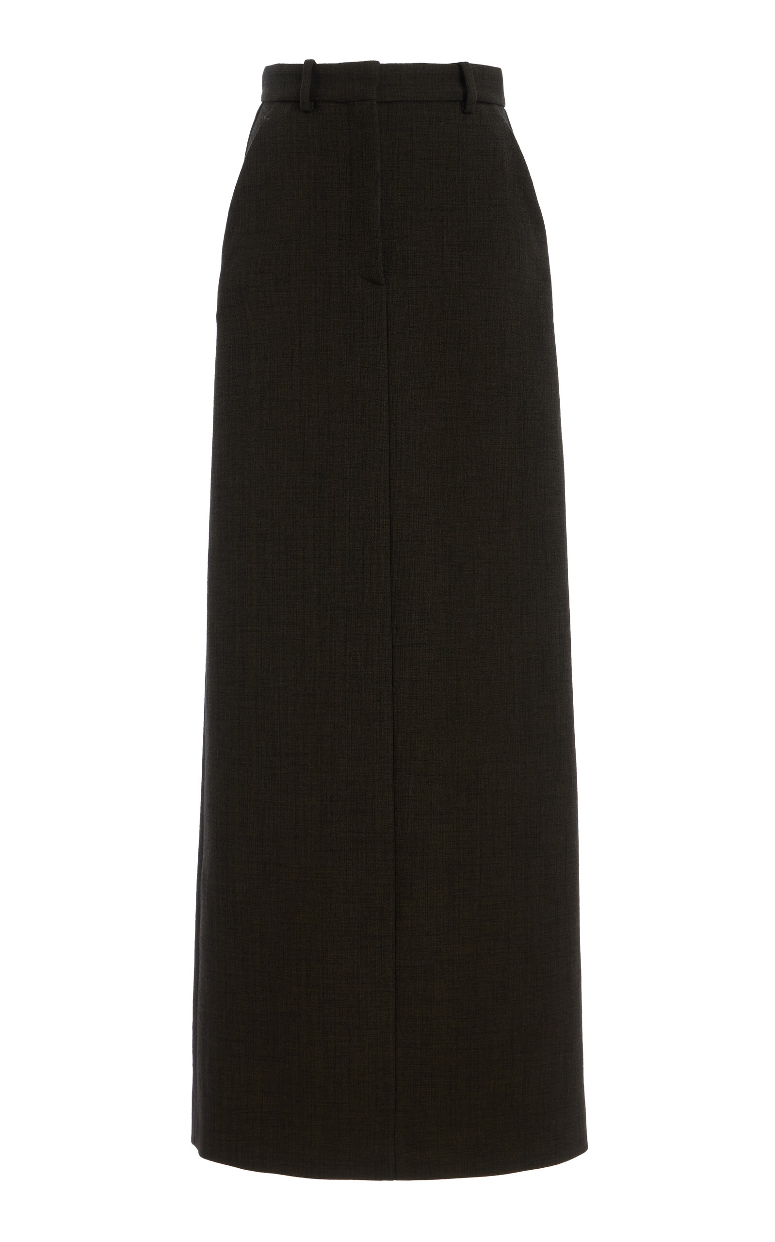 The Row Roux Sateen Suiting Maxi Skirt - Burgundy