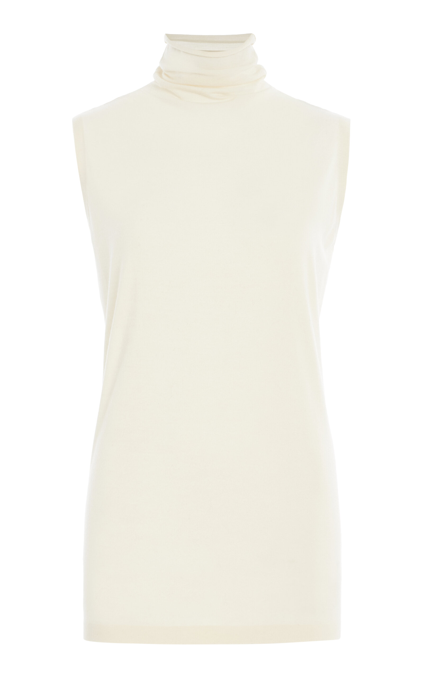 The Row Ikatu Wool Turtleneck Top - Ivory - Women's Clothing