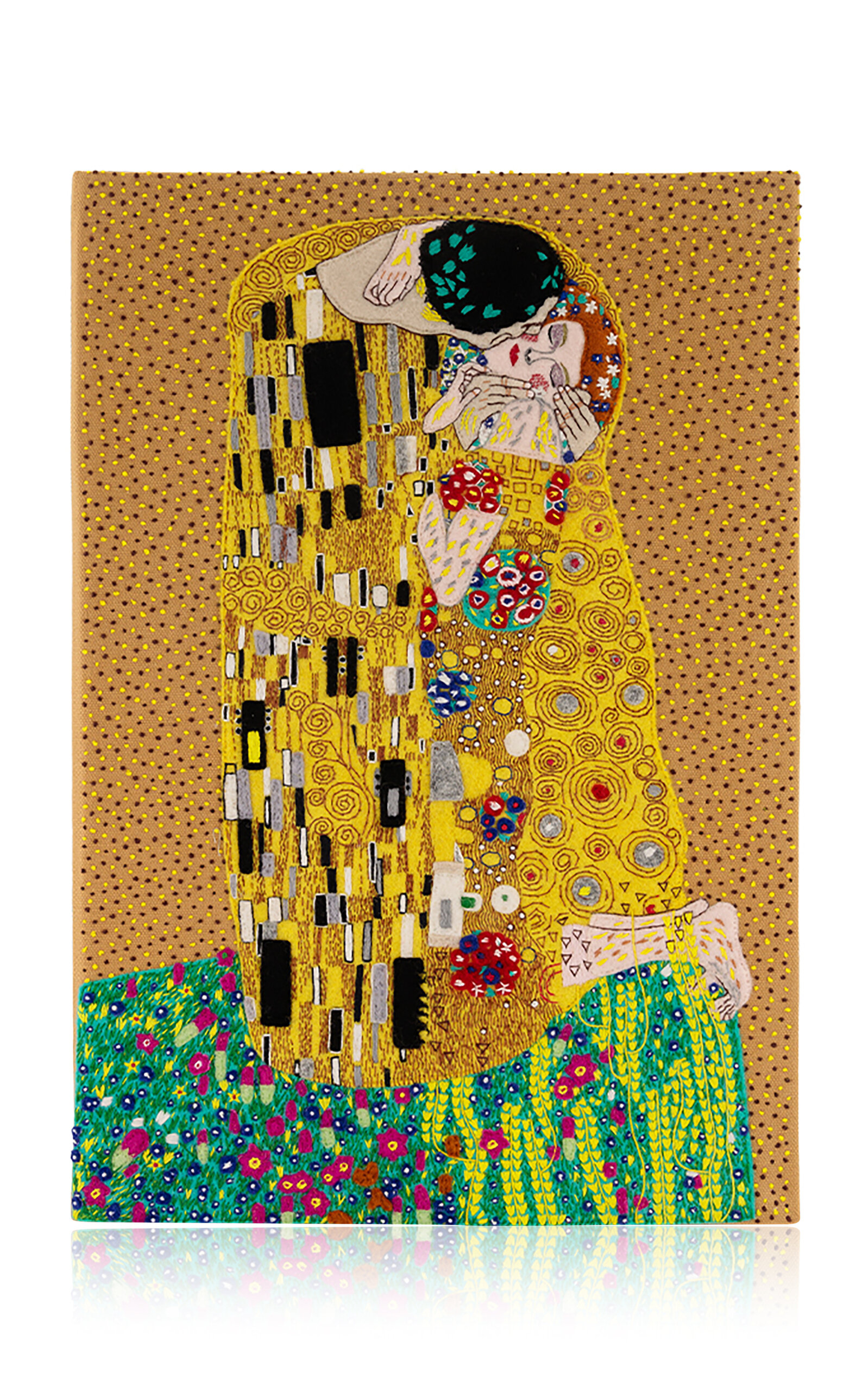 Olympia Le-Tan Big Size The Kiss Klimt Book Clutch - Yellow - OS