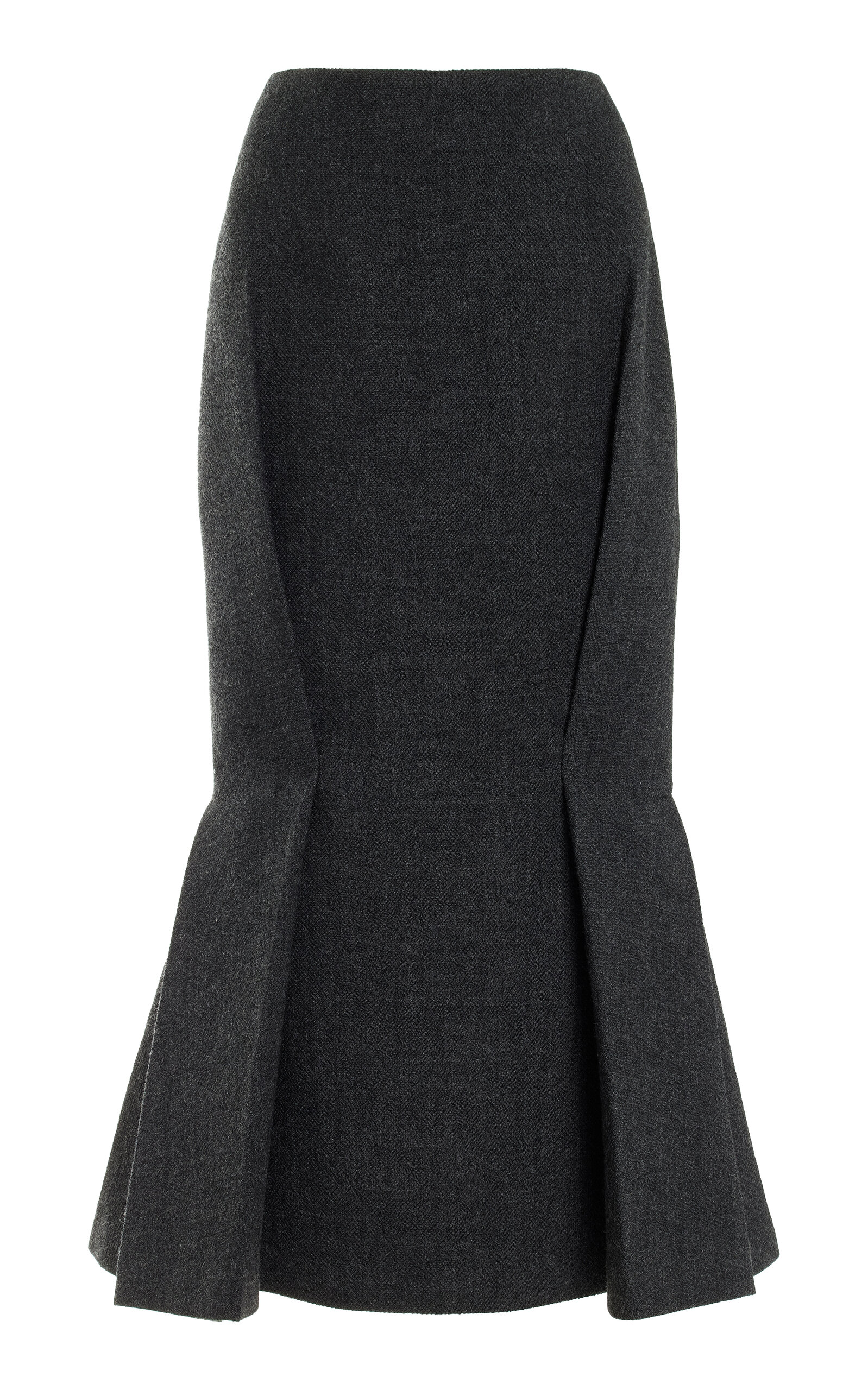 Prada Women's Charcoal Wool Skirt In Black