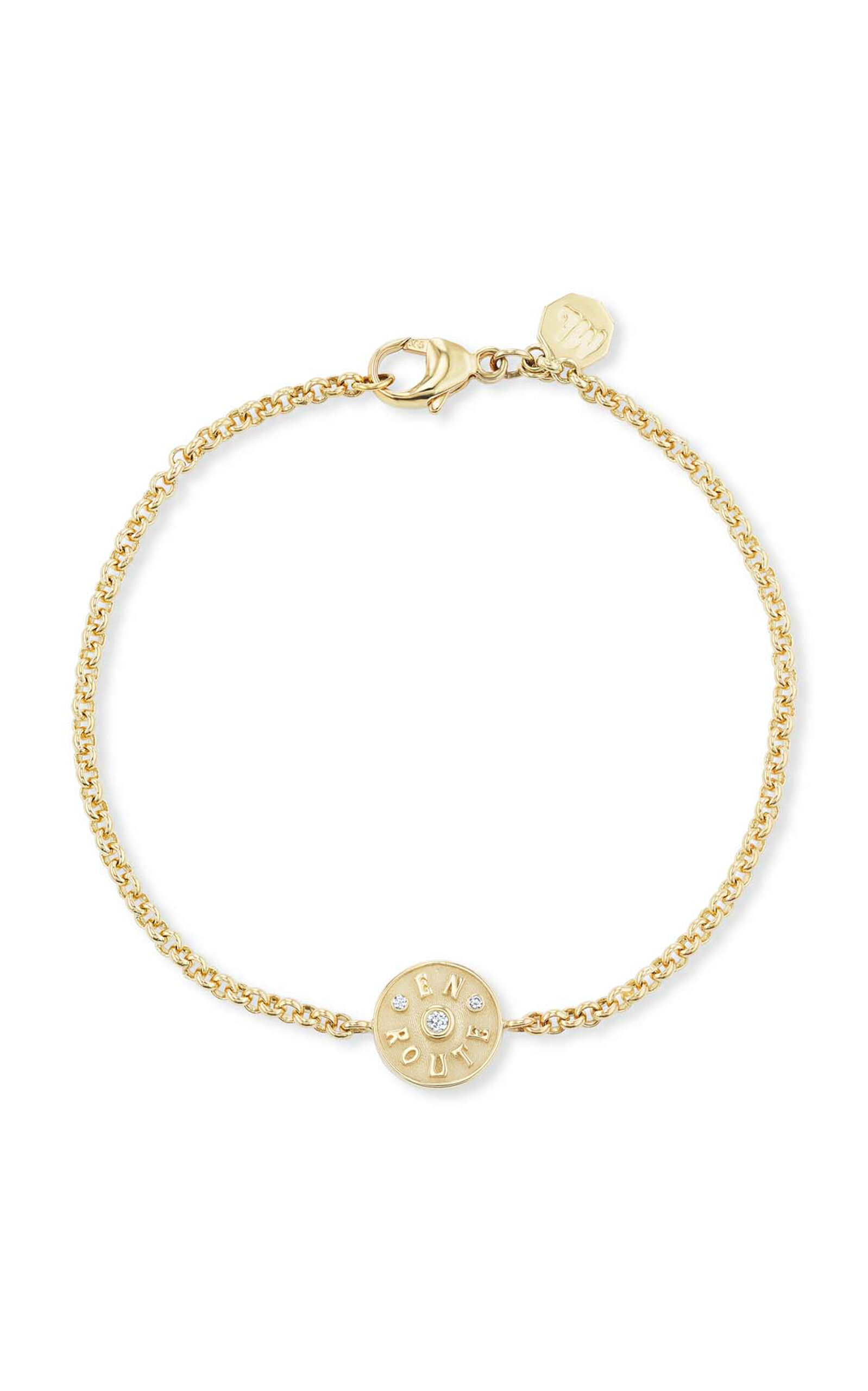 Marlo Laz Wee En Route 14k Yellow Gold Diamond Bracelet In Gold