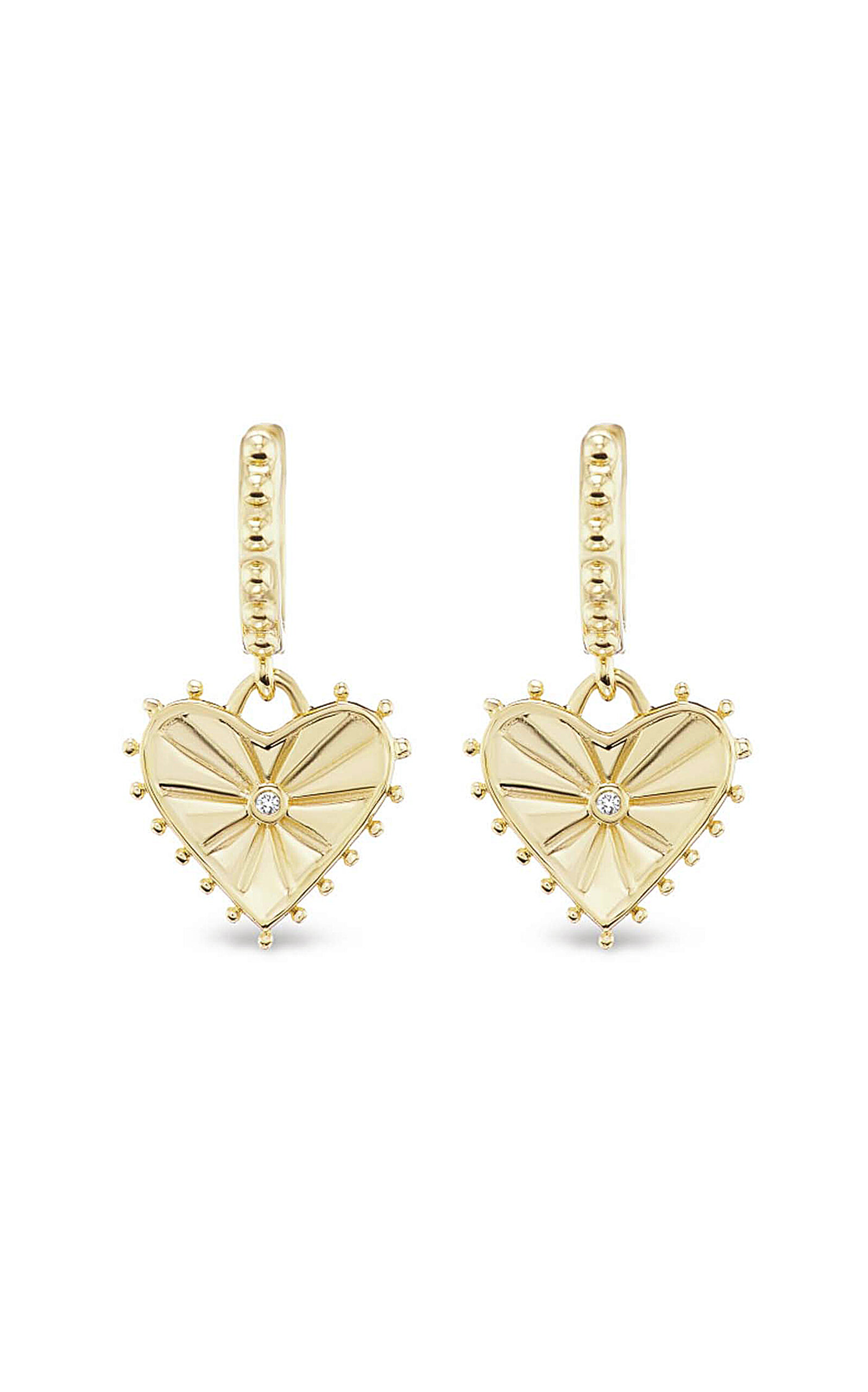 Marlo Laz Women's Agape 14k Yellow Gold Diamond Earrings In Gold