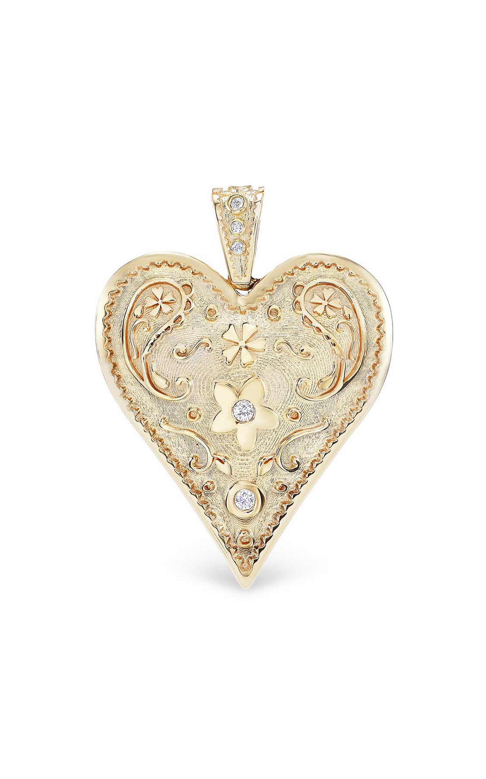 Marlo Laz Large Southwestern 14k Yellow Gold Diamond Charm In Gold