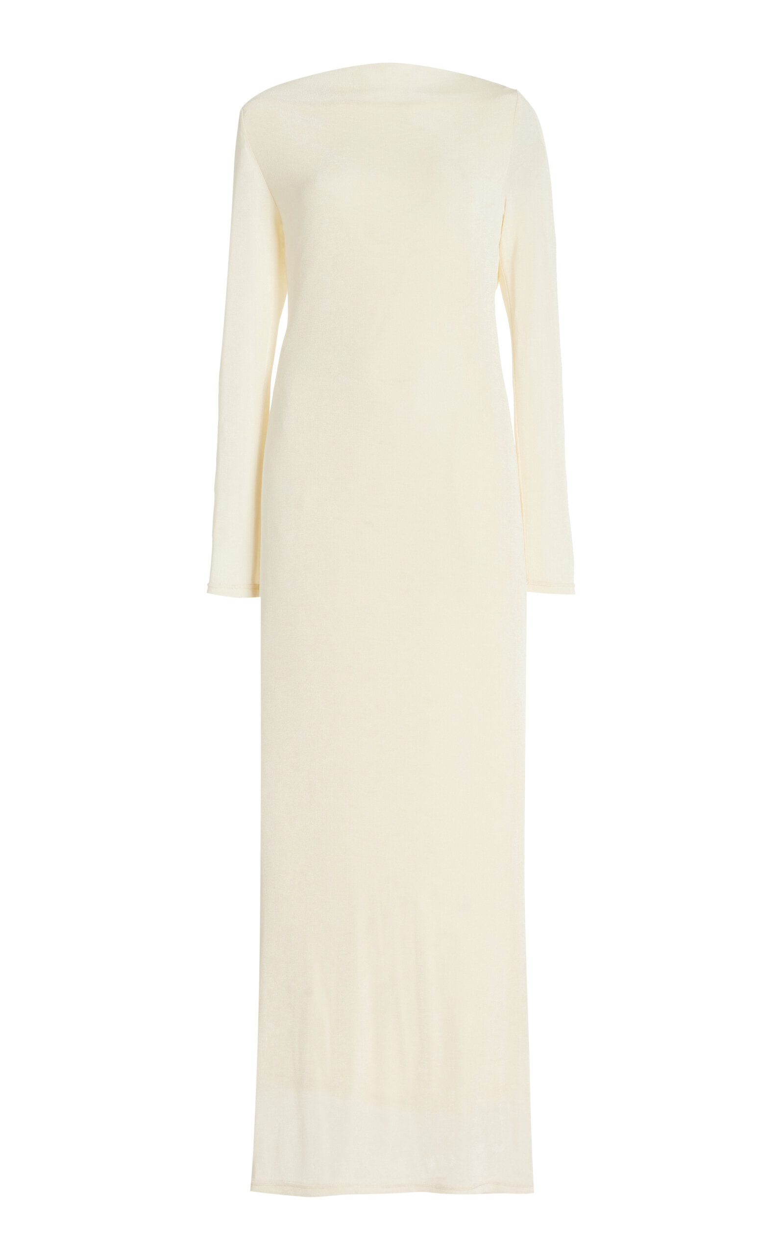 Significant Other Luna Draped-Back Jersey Maxi Dress - White