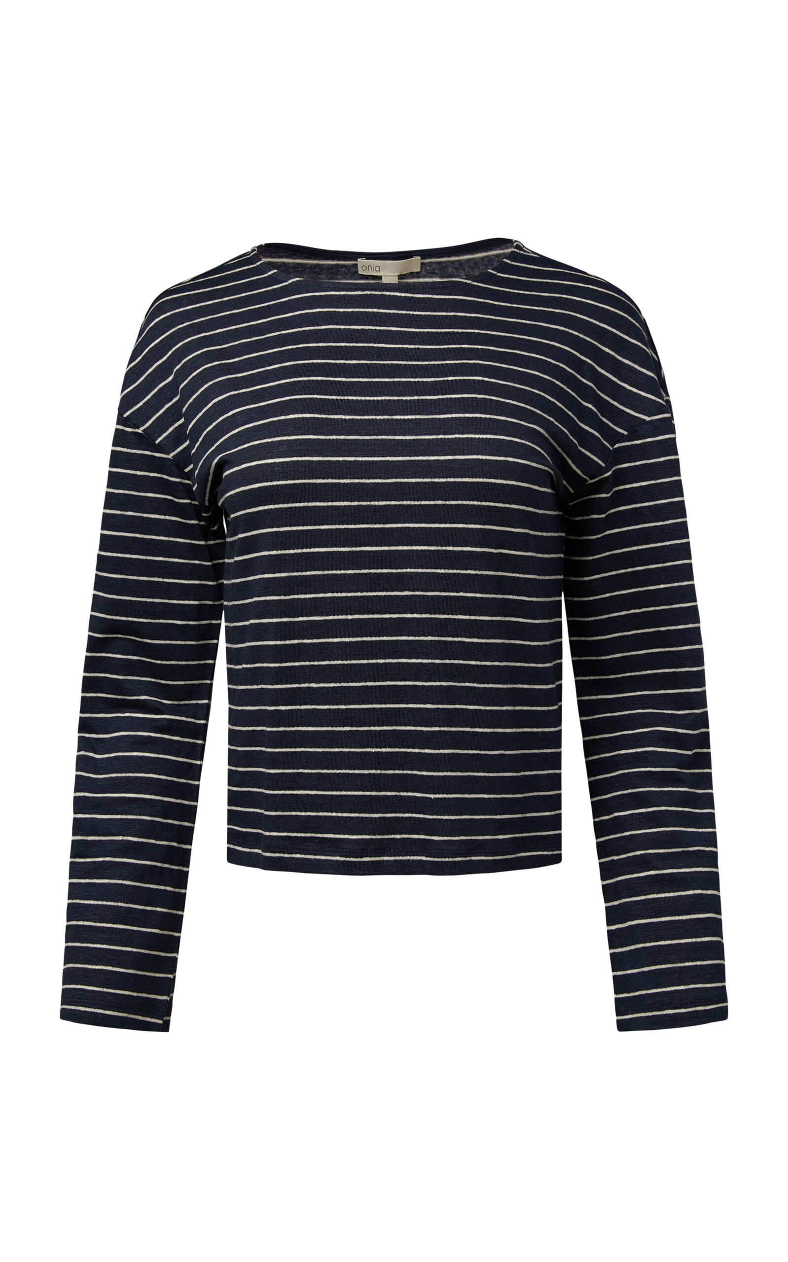 Linen Jersey Boatneck Top