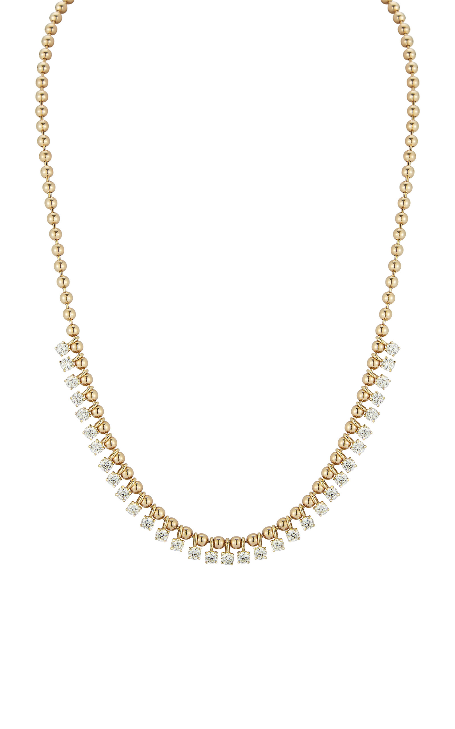 18k Yellow Gold Connexion Diamond Fringe Necklace