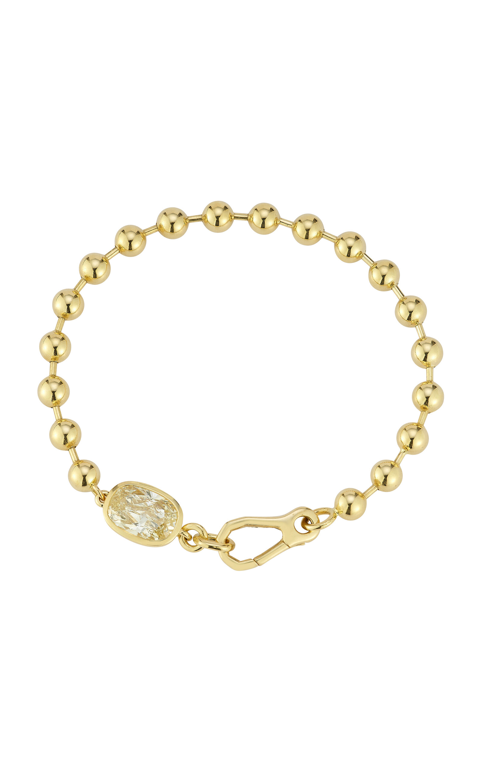 18k Yellow Gold Connexion Canary Diamond "Toi et Moi" Bracelet