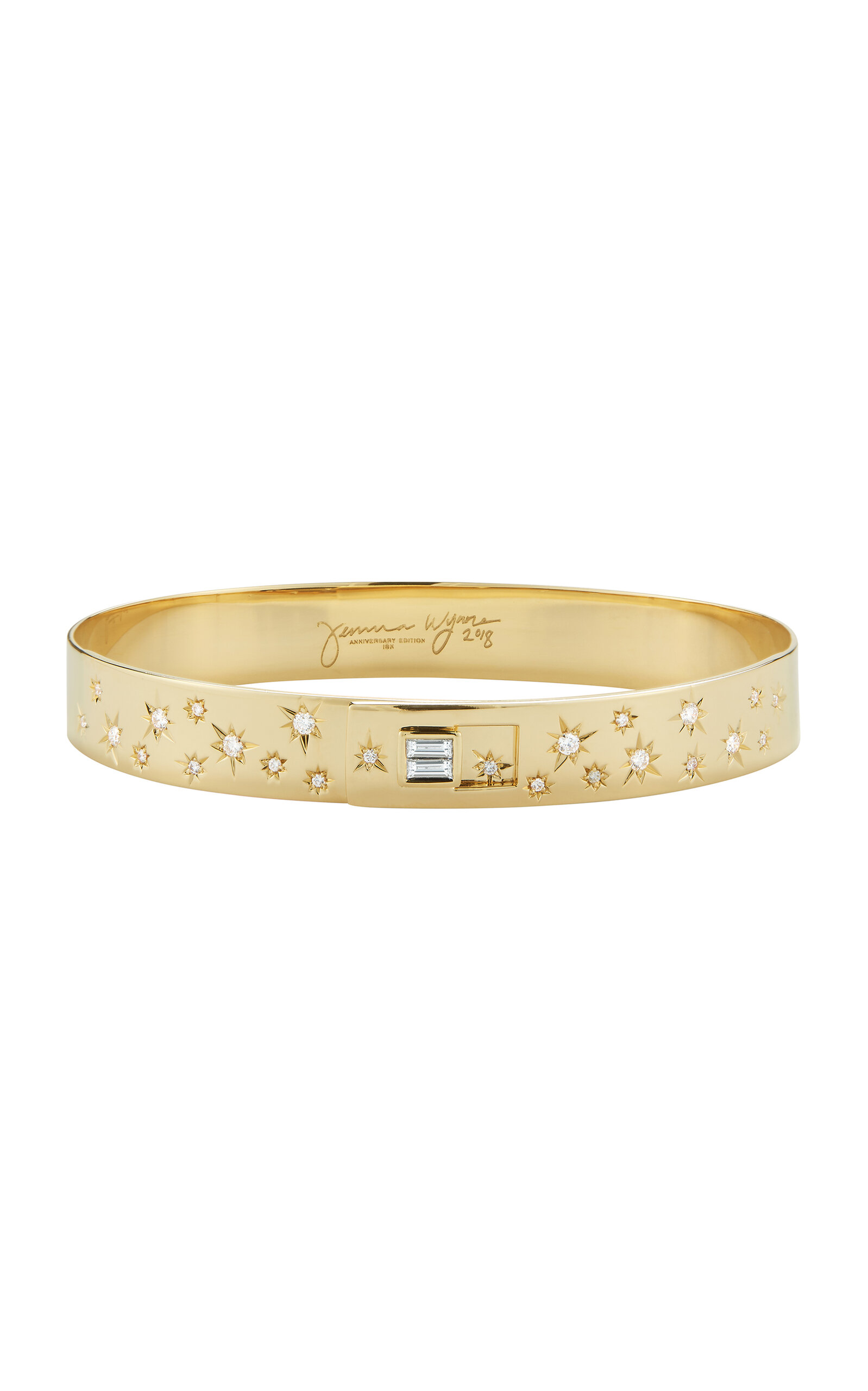 18k Yellow Gold 10th Anniversary Edition Baguette Cuff