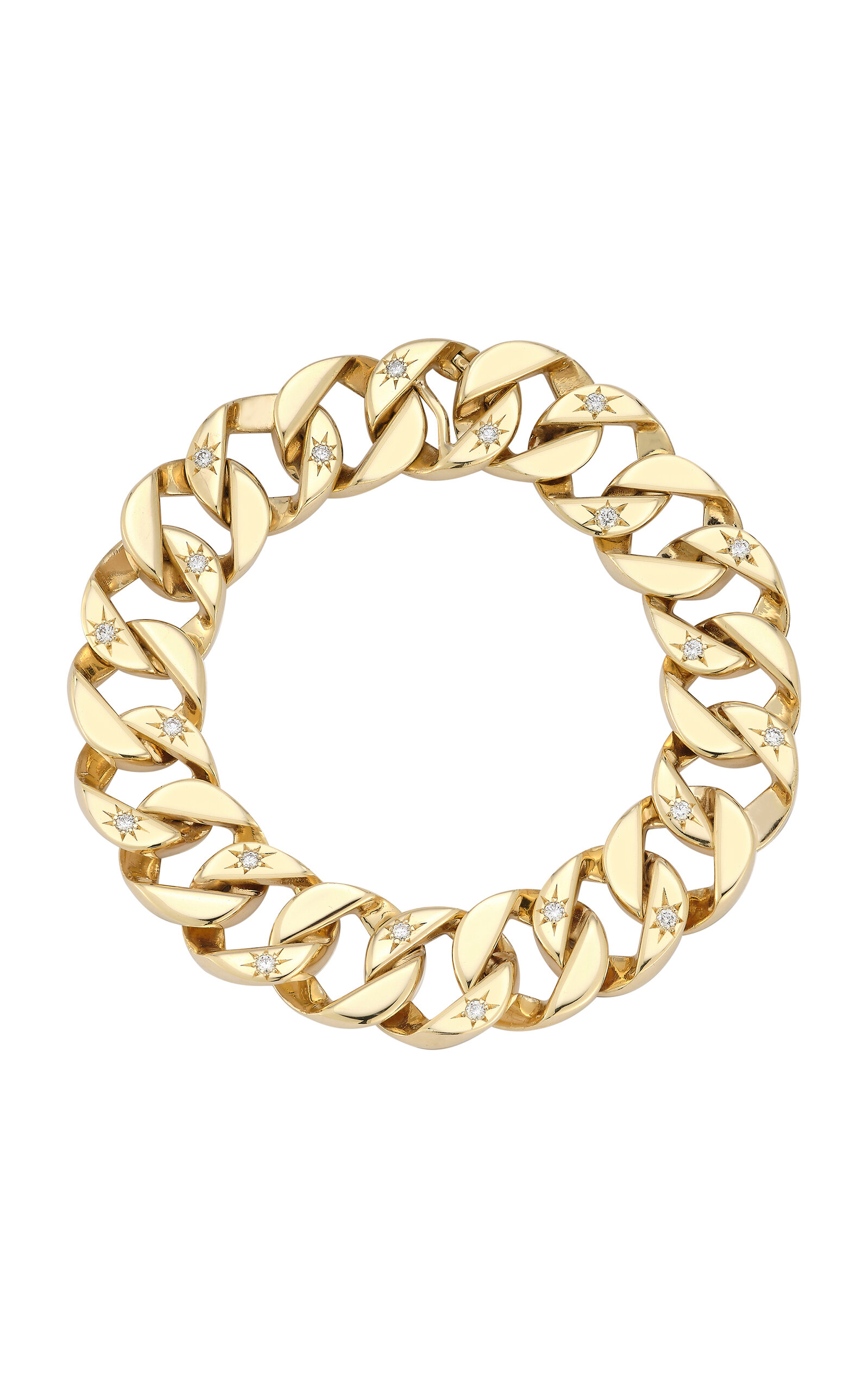 18k Yellow Gold Anniversary Curb Link Bracelet