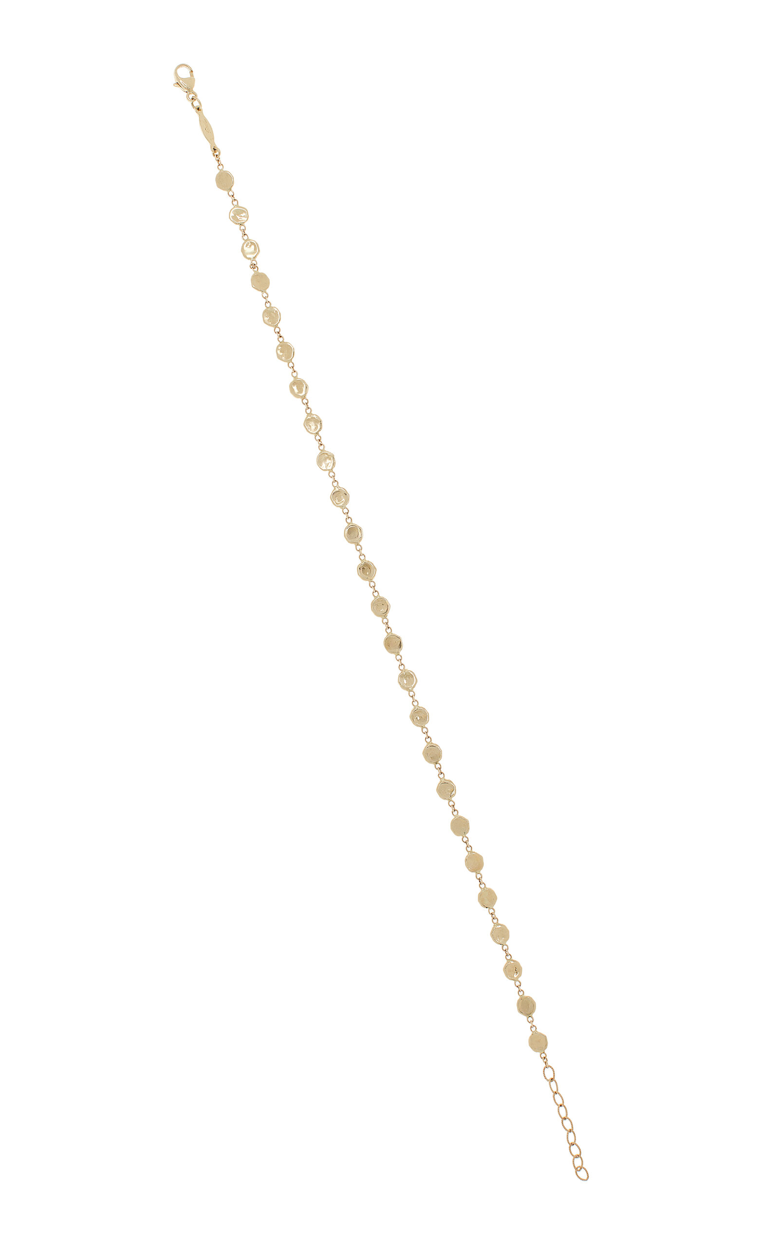 Shop Jacquie Aiche Small 14k Yellow Gold Hammered Disc Anklet