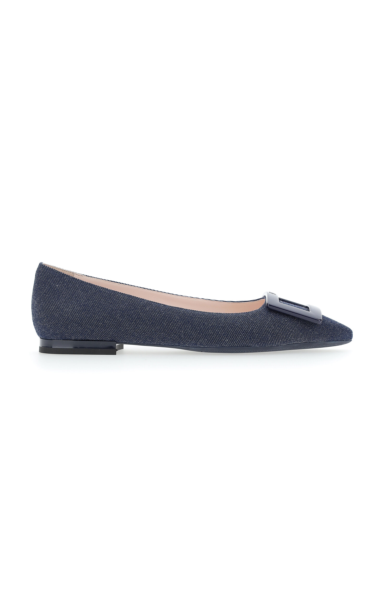 Roger Vivier Gommettine Denim Flats