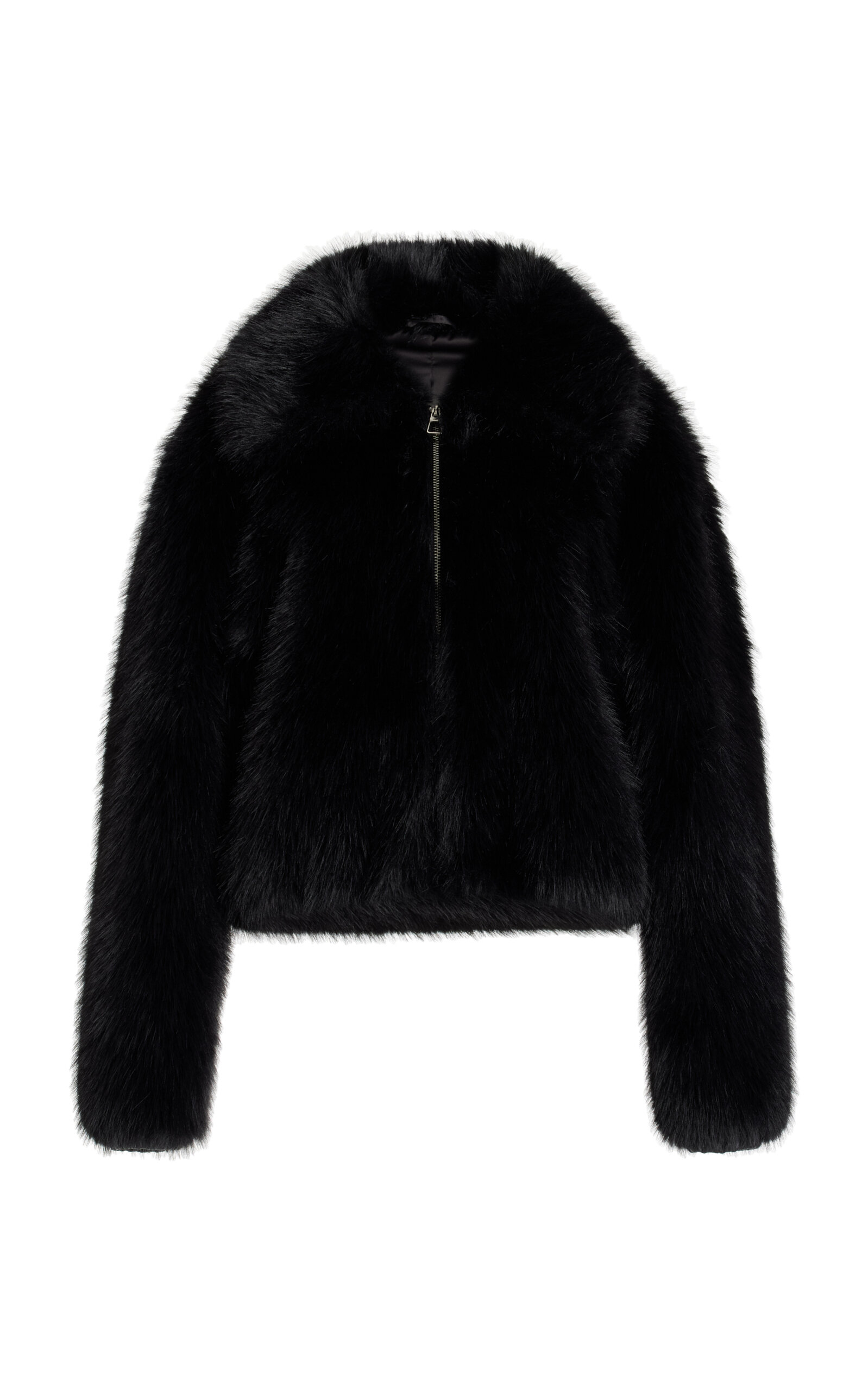 The Frankie Shop Hope Faux Fur Jacket In Black