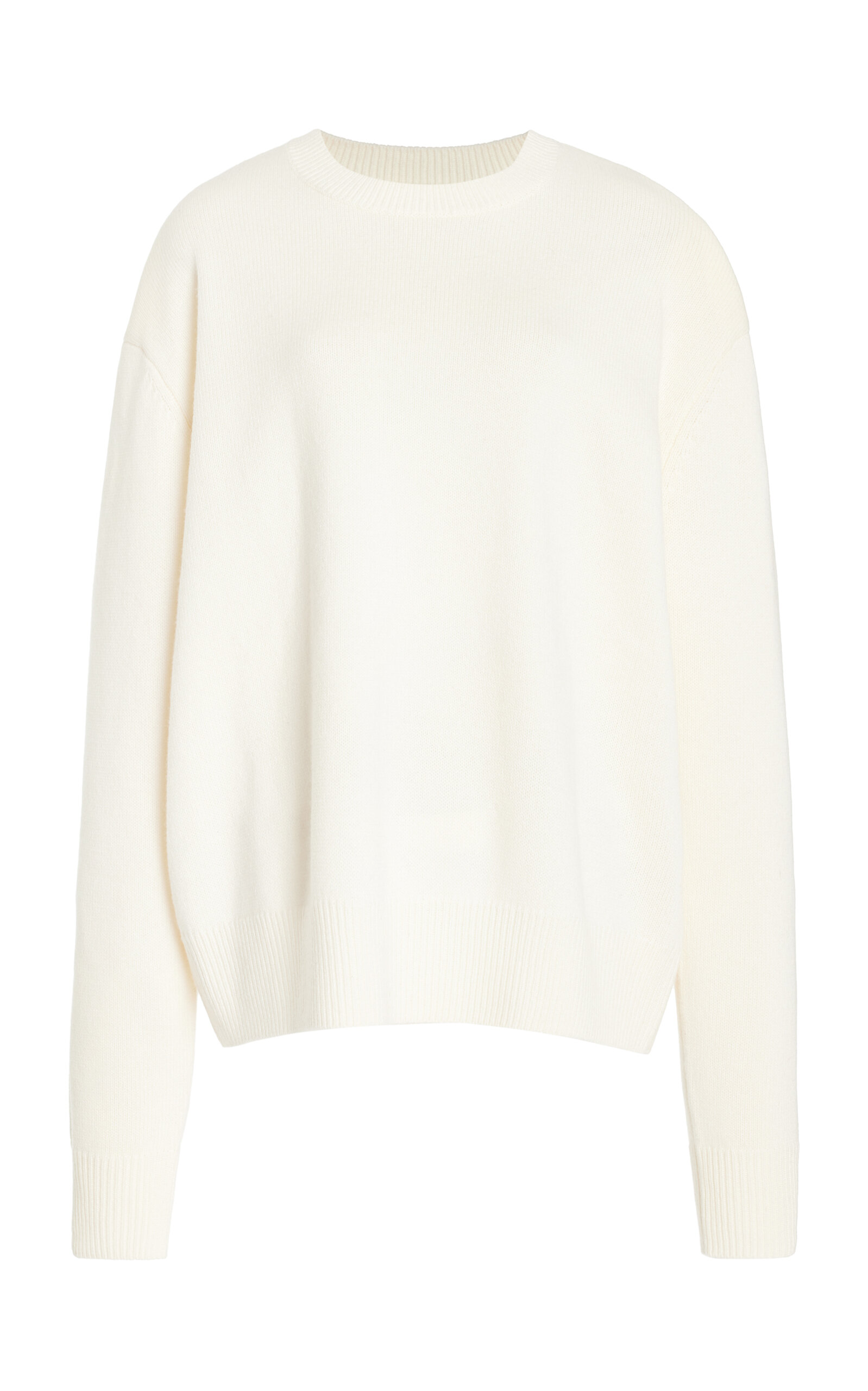 The Frankie Shop Rafaela Padded Merino Wool-Cashmere Sweater - Ivory