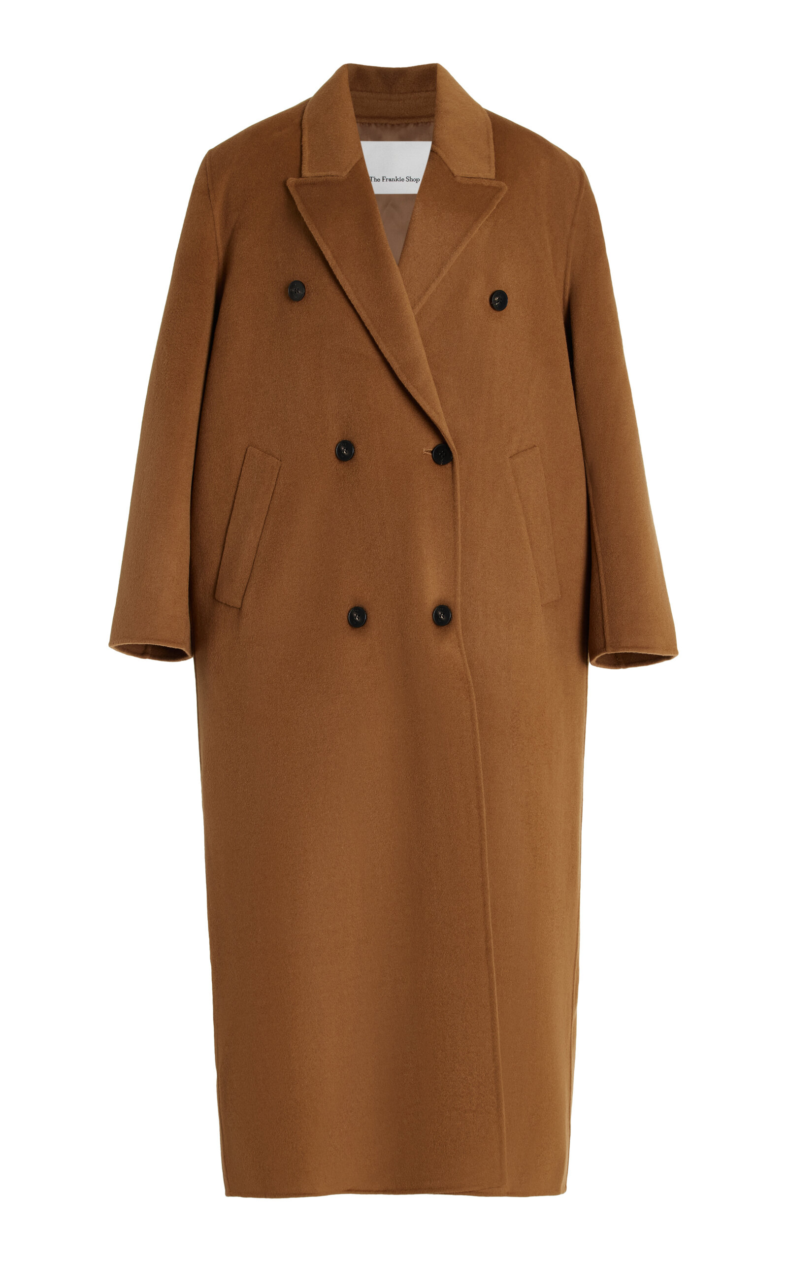 THE FRANKIE SHOP GAIA DOUBLE-BREASTED WOOL-BLEND COAT