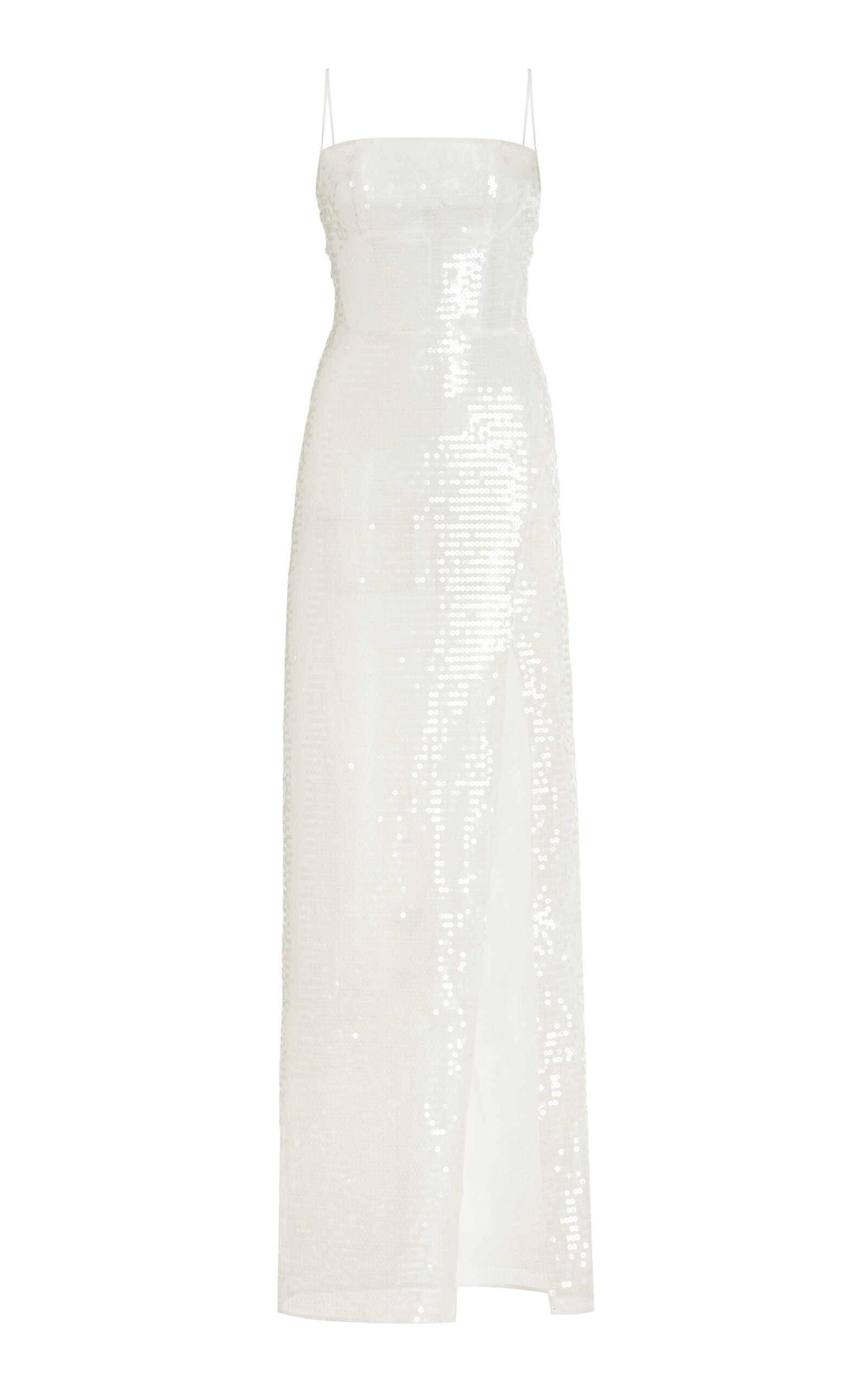 Nensi Dojaka Kendall Sequined Maxi Dress In White