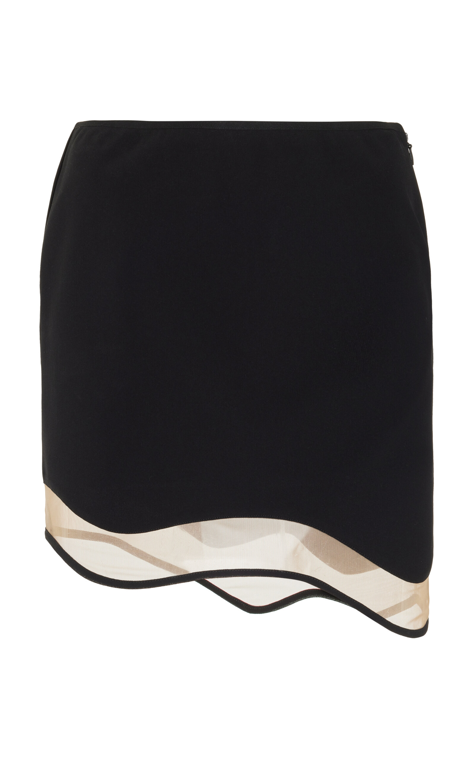 Shop Nensi Dojaka Heartbeat Knit Mini Skirt In Black