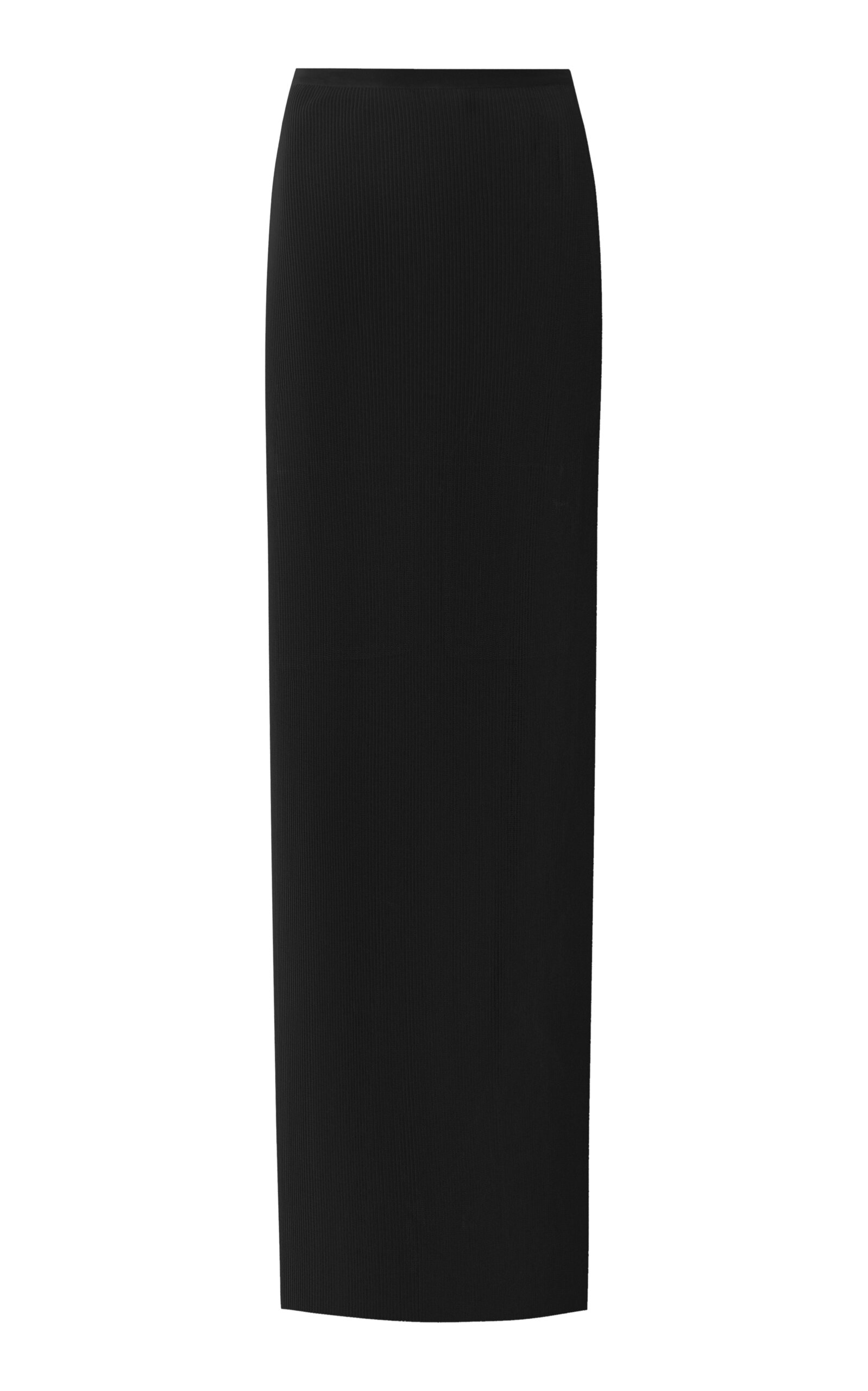 Shop Nensi Dojaka Ribbed-knit Tube Skirt In Black