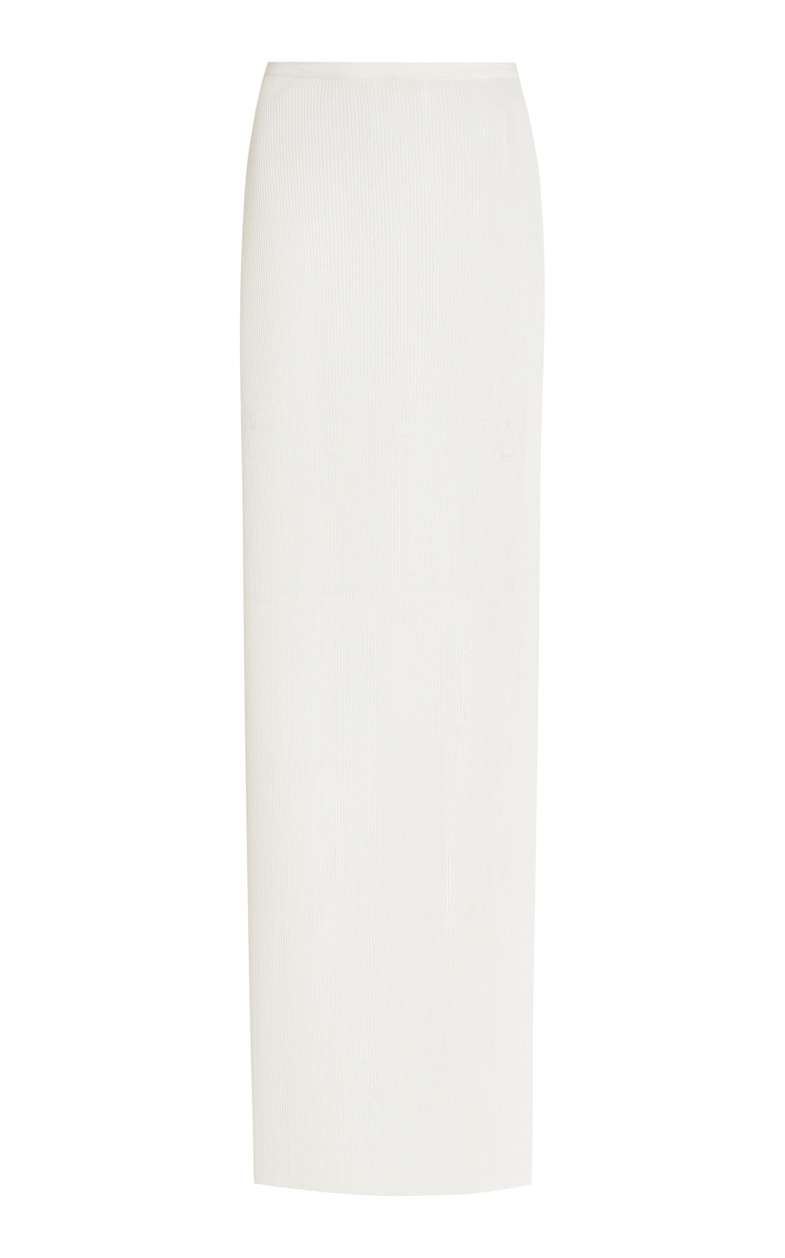Shop Nensi Dojaka Ribbed-knit Tube Skirt In White