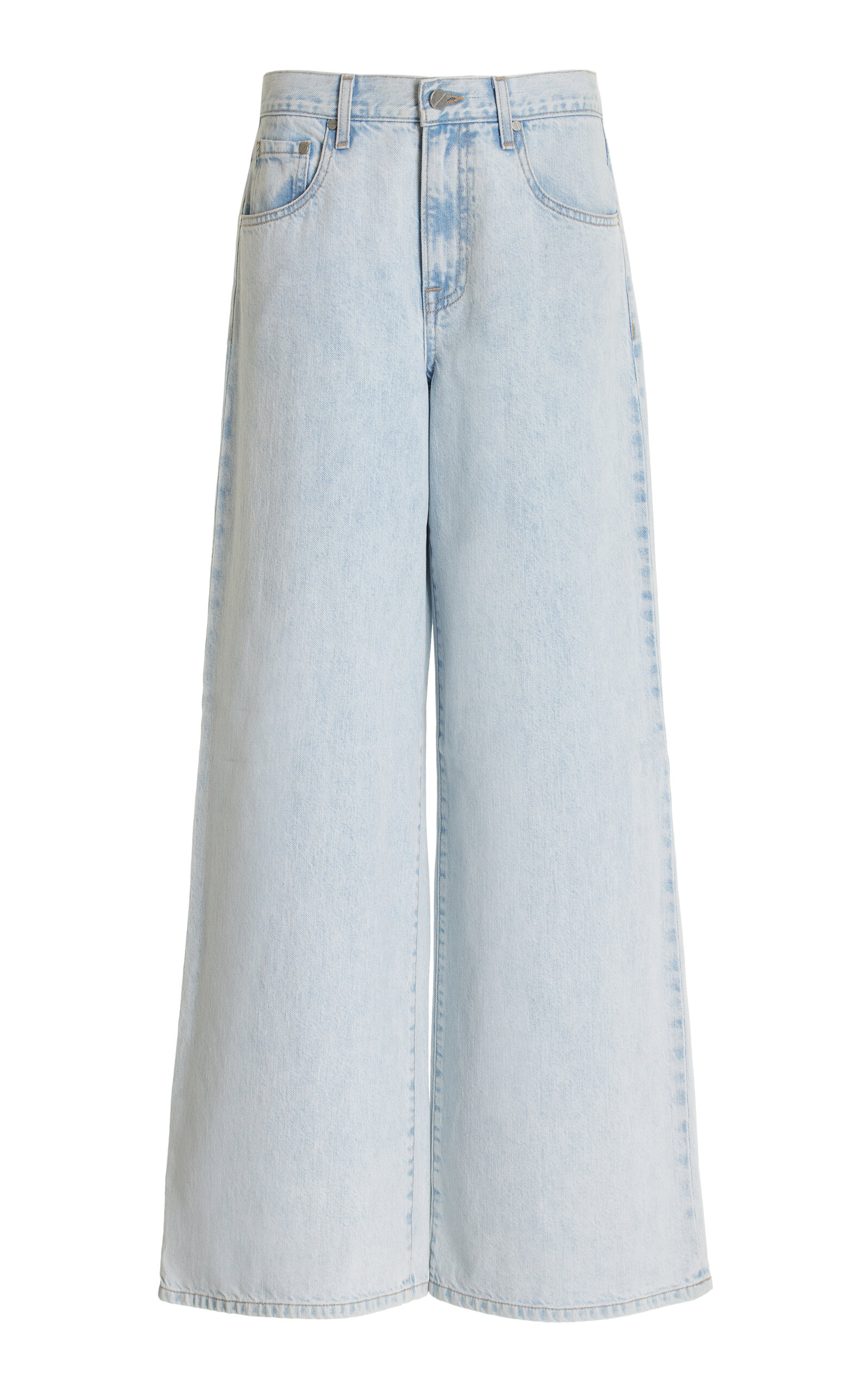 Shop Twp Tiny Dancer Rigid Mid-rise Wide-leg Jeans In Light Wash