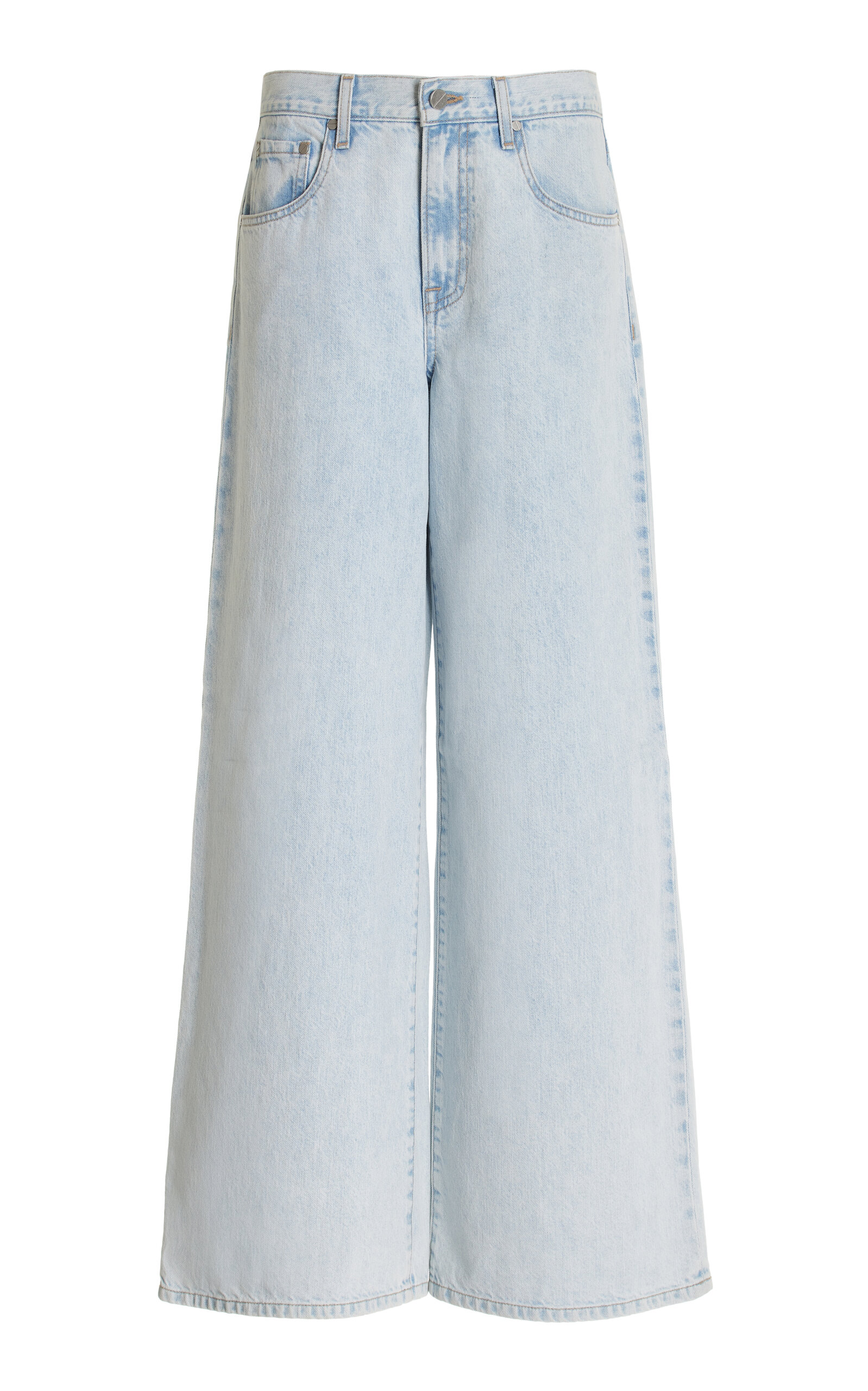 TWP Tiny Dancer Rigid Mid-Rise Wide-Leg Jeans - Light Wash