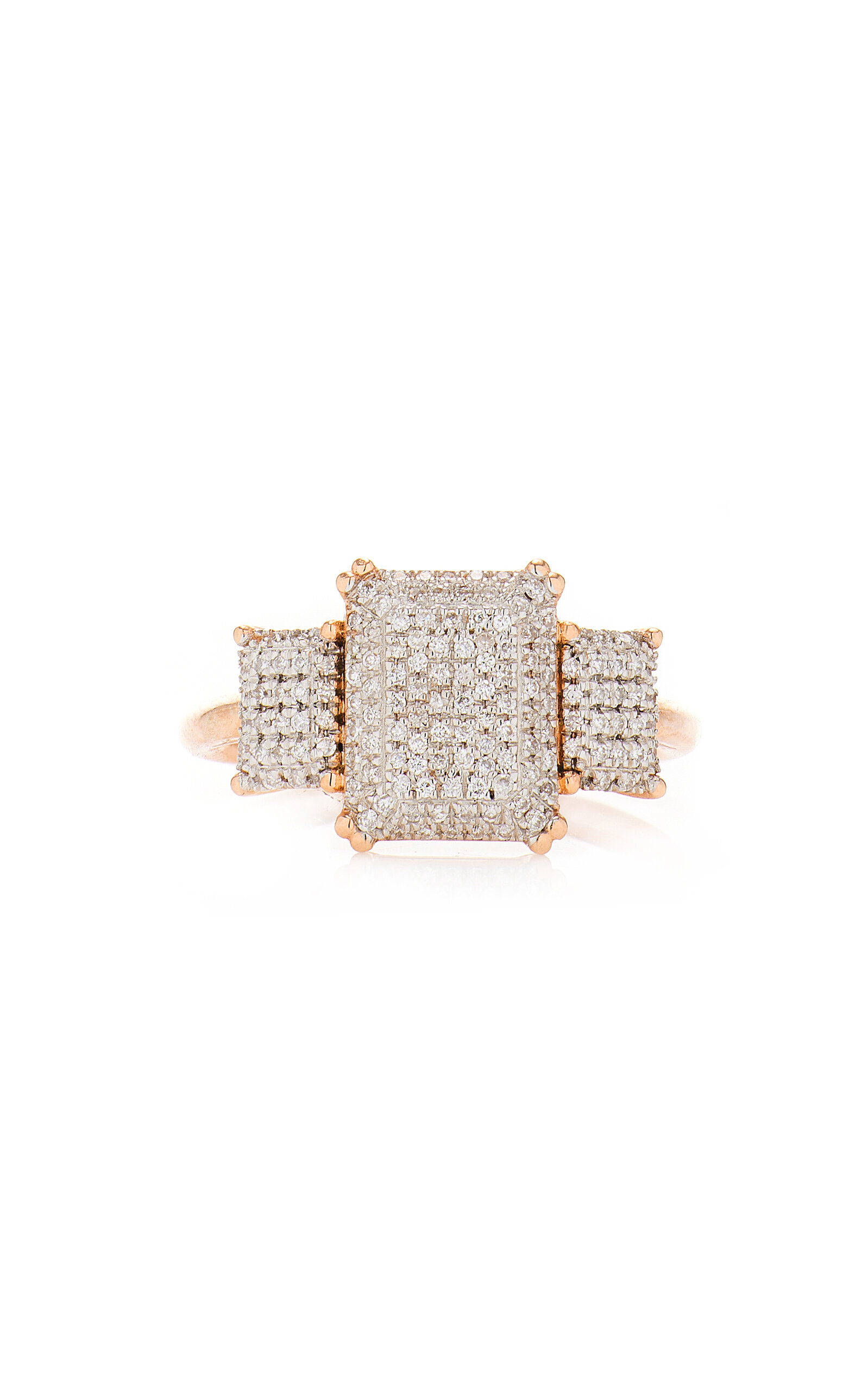 Ginette NY 18K Rose Gold Diamond Ring - Pink - Moda Operandi
