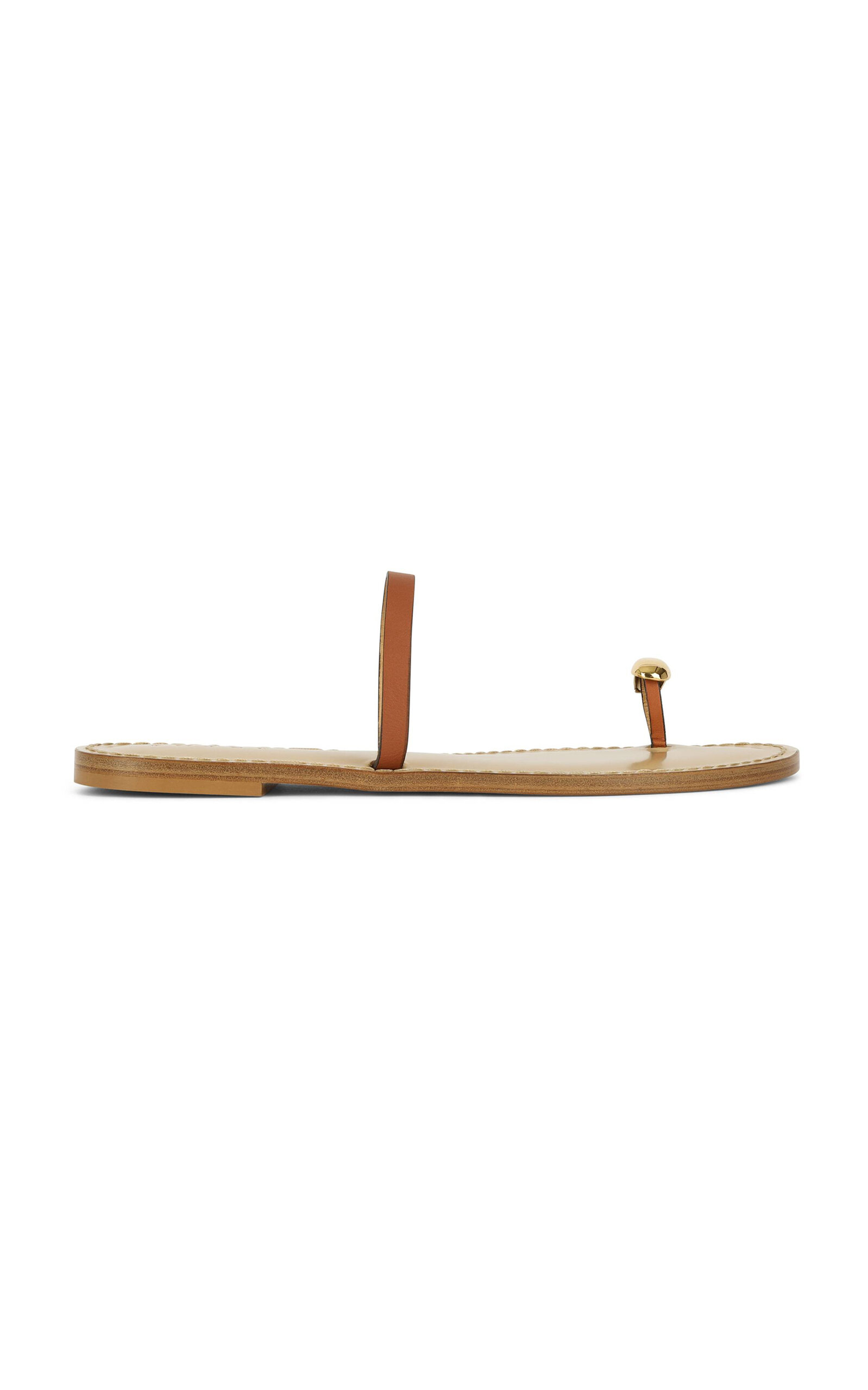 Shop Amanu The Kibera Leather Sandals In Brown