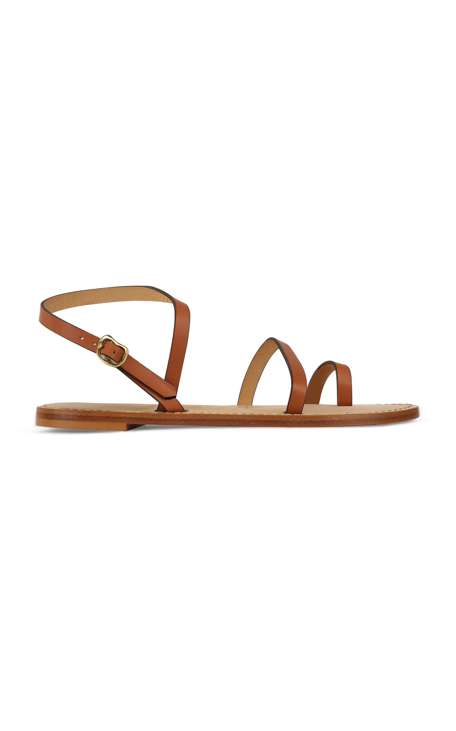 Shop Amanu The Nakuru Leather Sandals In Brown