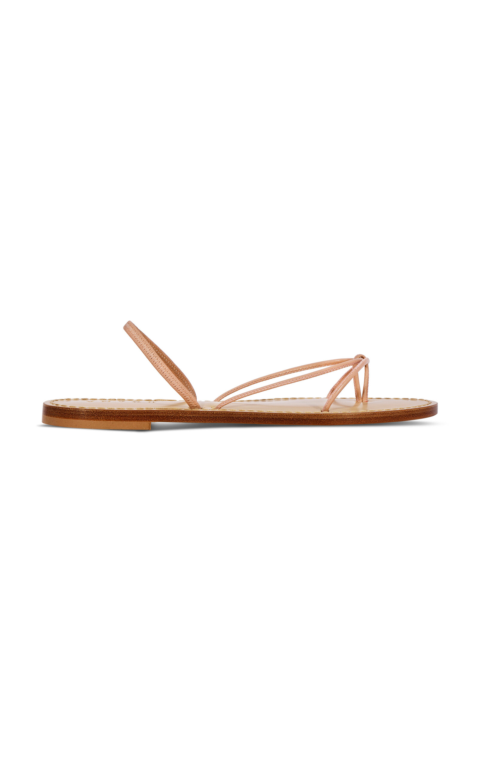 Shop Amanu The Mombasa Leather Sandals In Neutral