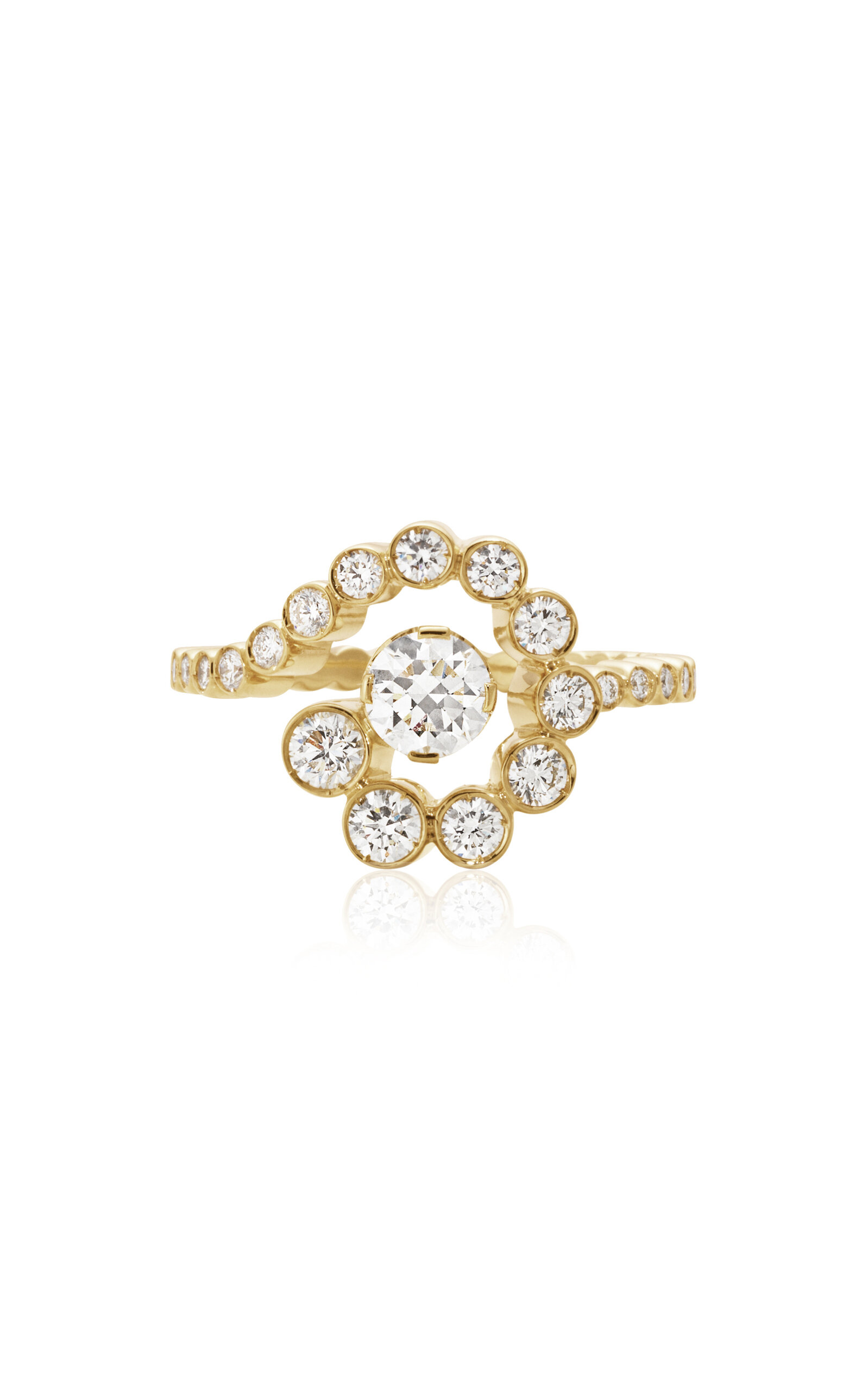 Shop Sophie Bille Brahe Escargot De Diamant 18k Yellow Gold Diamond Ring