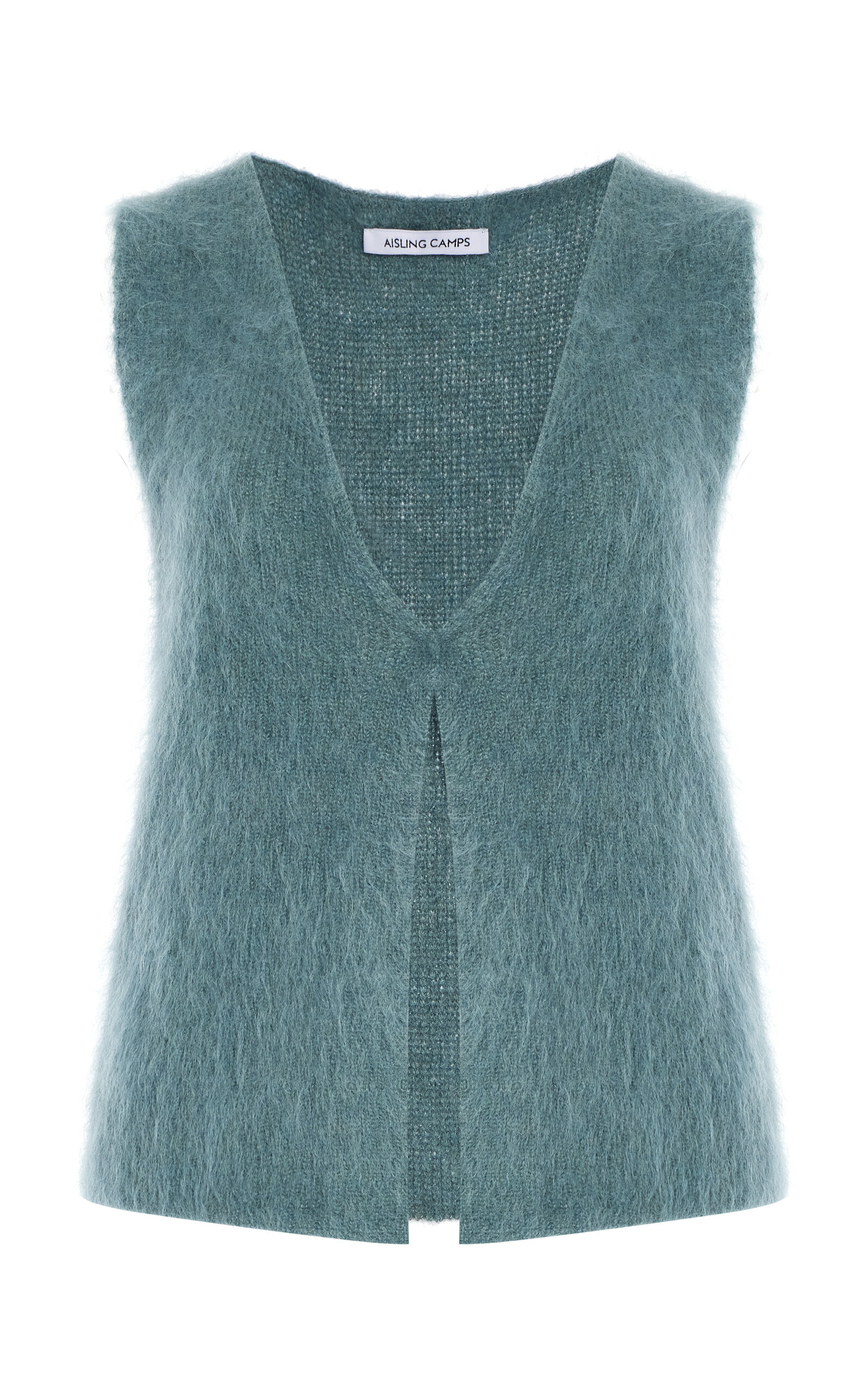 Aisling Camps Brushed Mohair-blend Vest In Blue
