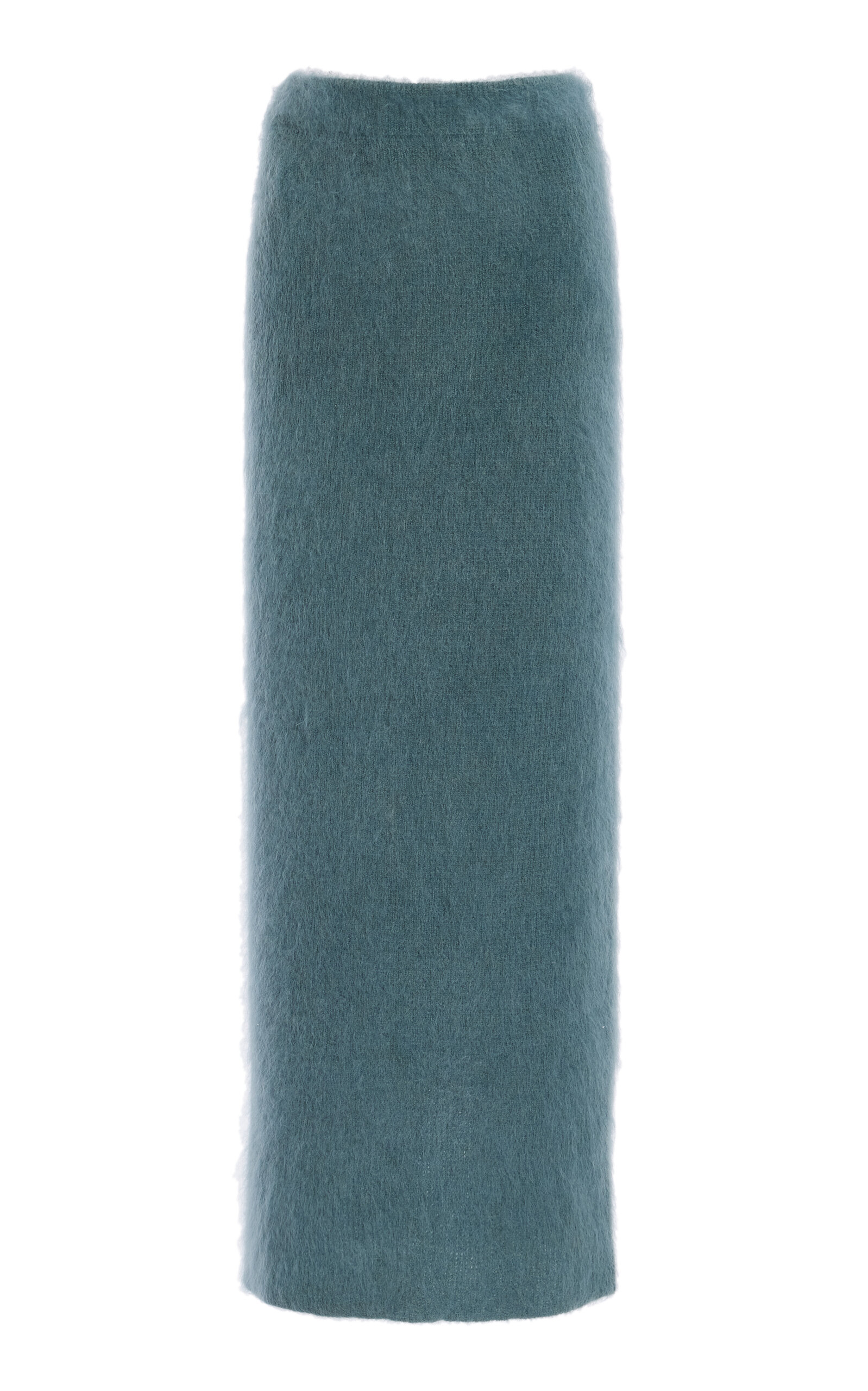 Aisling Camps Brushed Mohair Pencil Midi Skirt In Blue