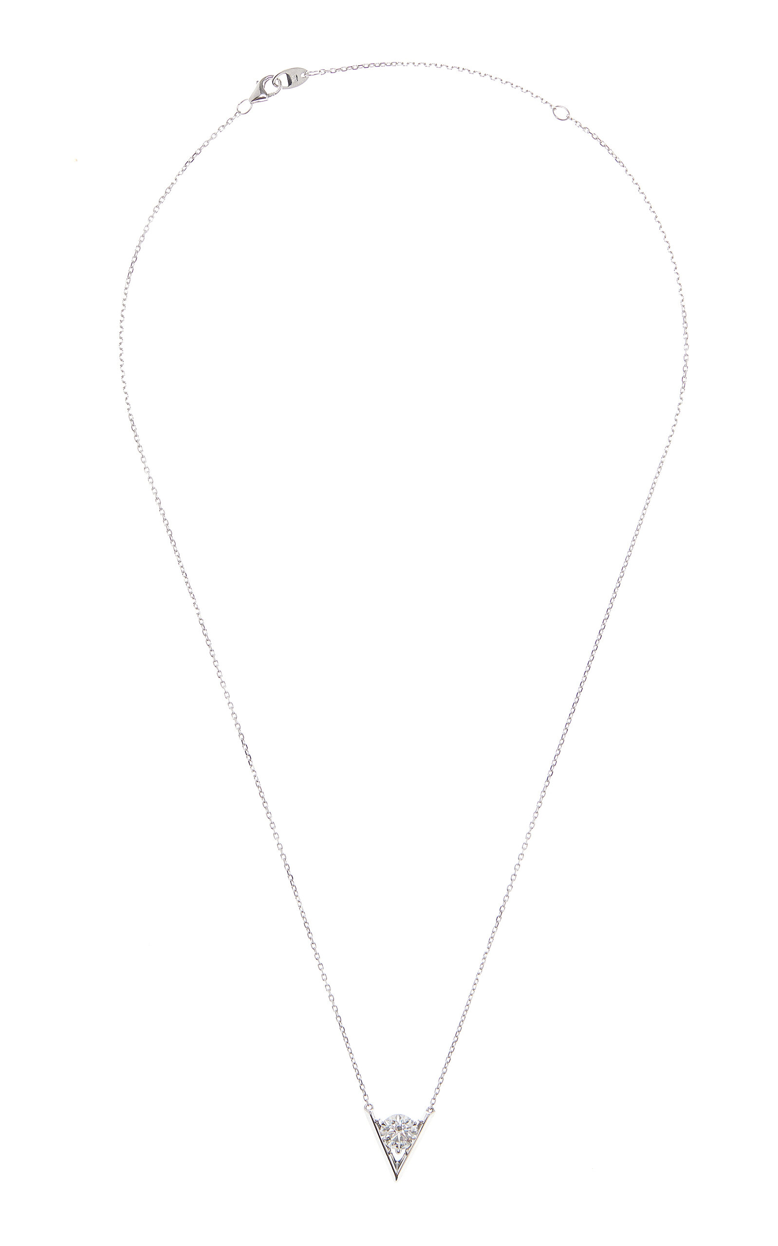 14K White Gold Diamond Necklace