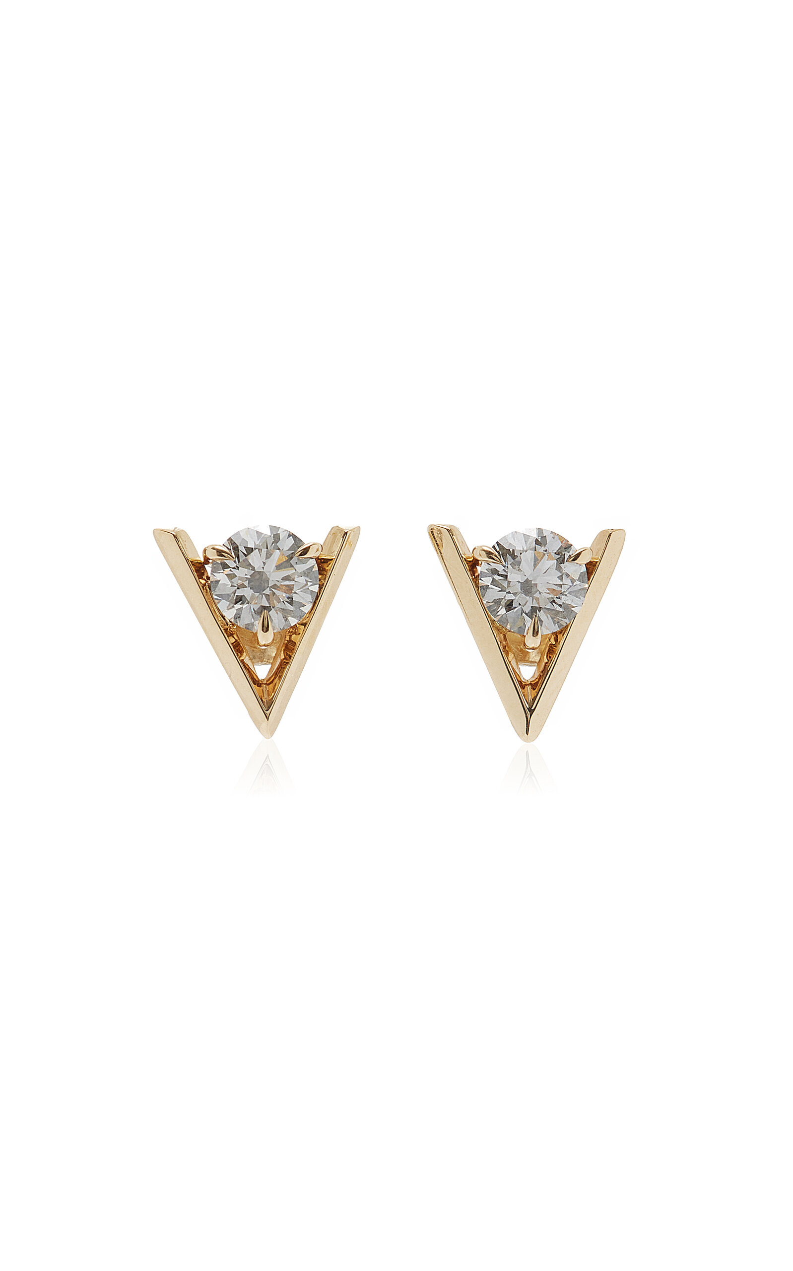 14K White Gold Diamond Earrings