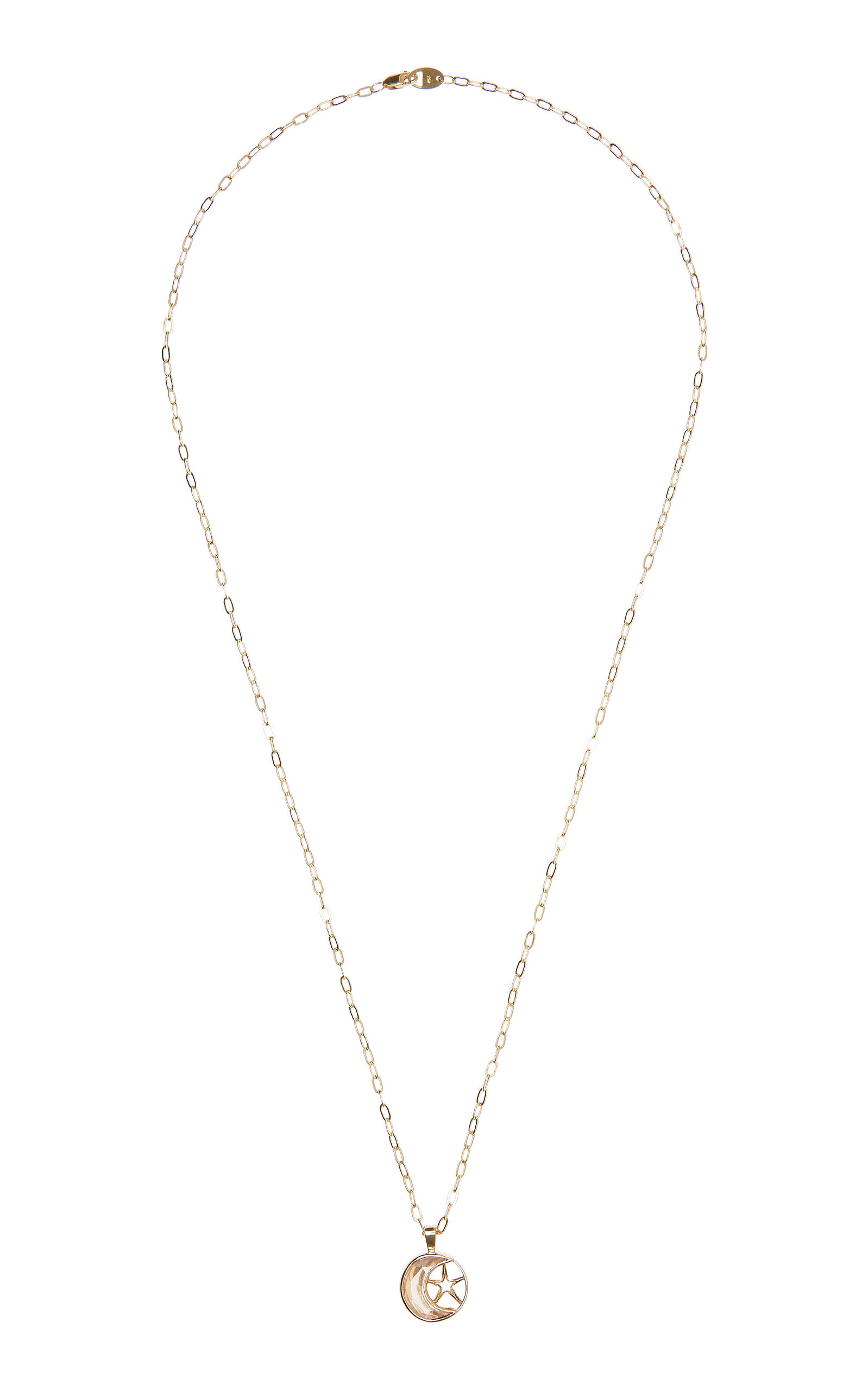 Shop Vrai Moon 18k Yellow Gold Diamond Necklace