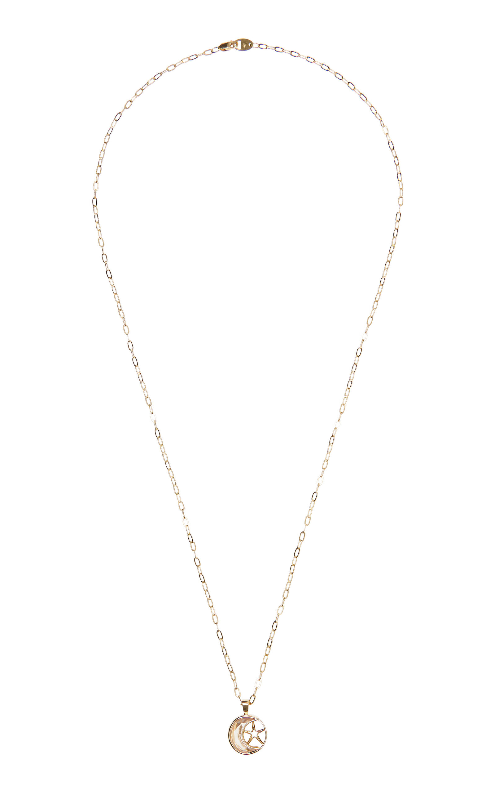 Moon 18K Yellow Gold Diamond Necklace