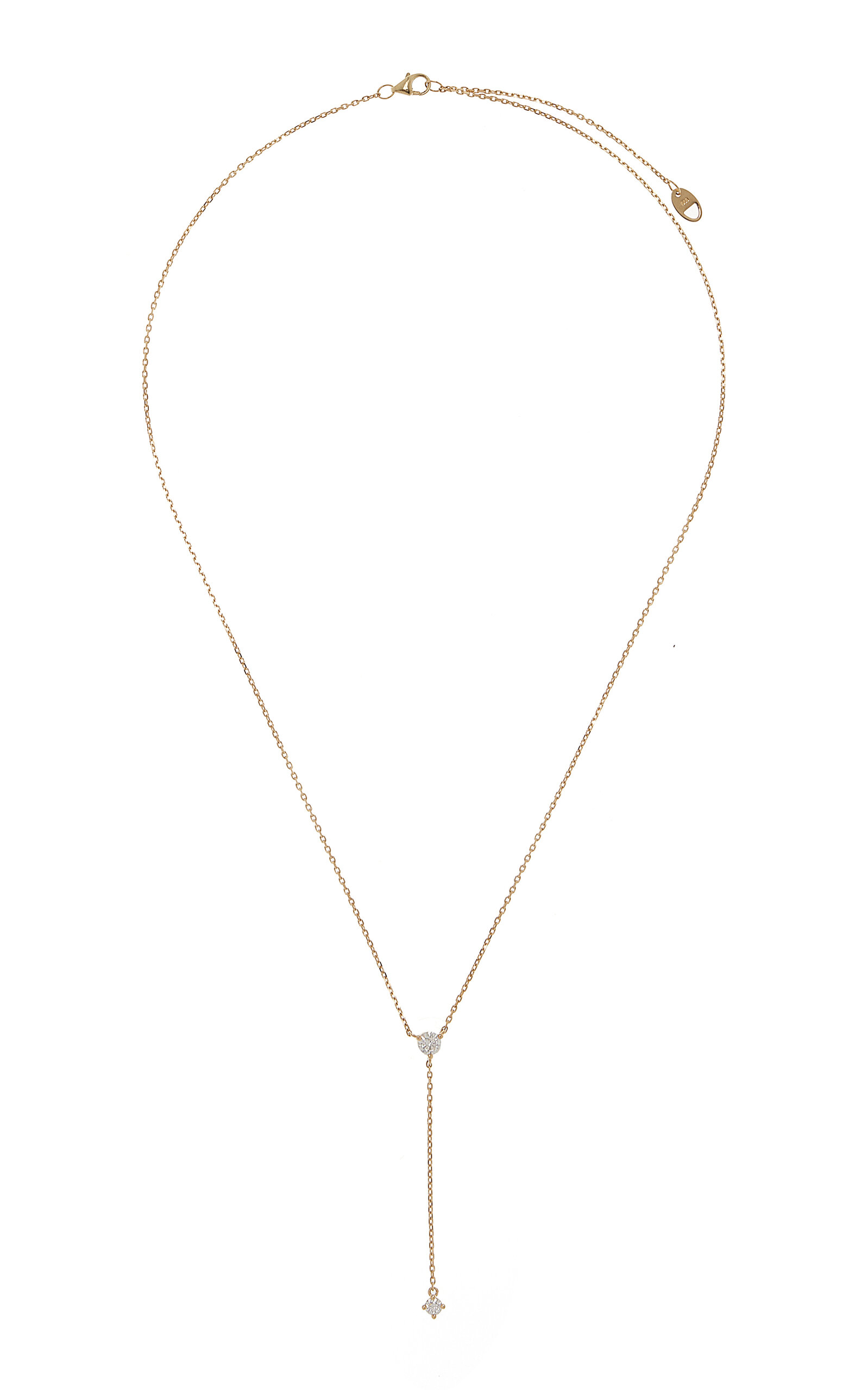 Shop Vrai 14k Yellow Gold Diamond Lariat Necklace